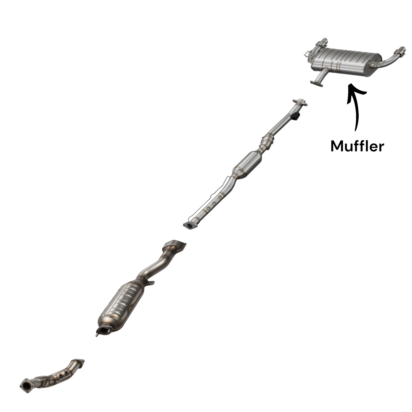 Mitsubishi Lancer 2.0L (2011-2015) (Turbo) Muffler