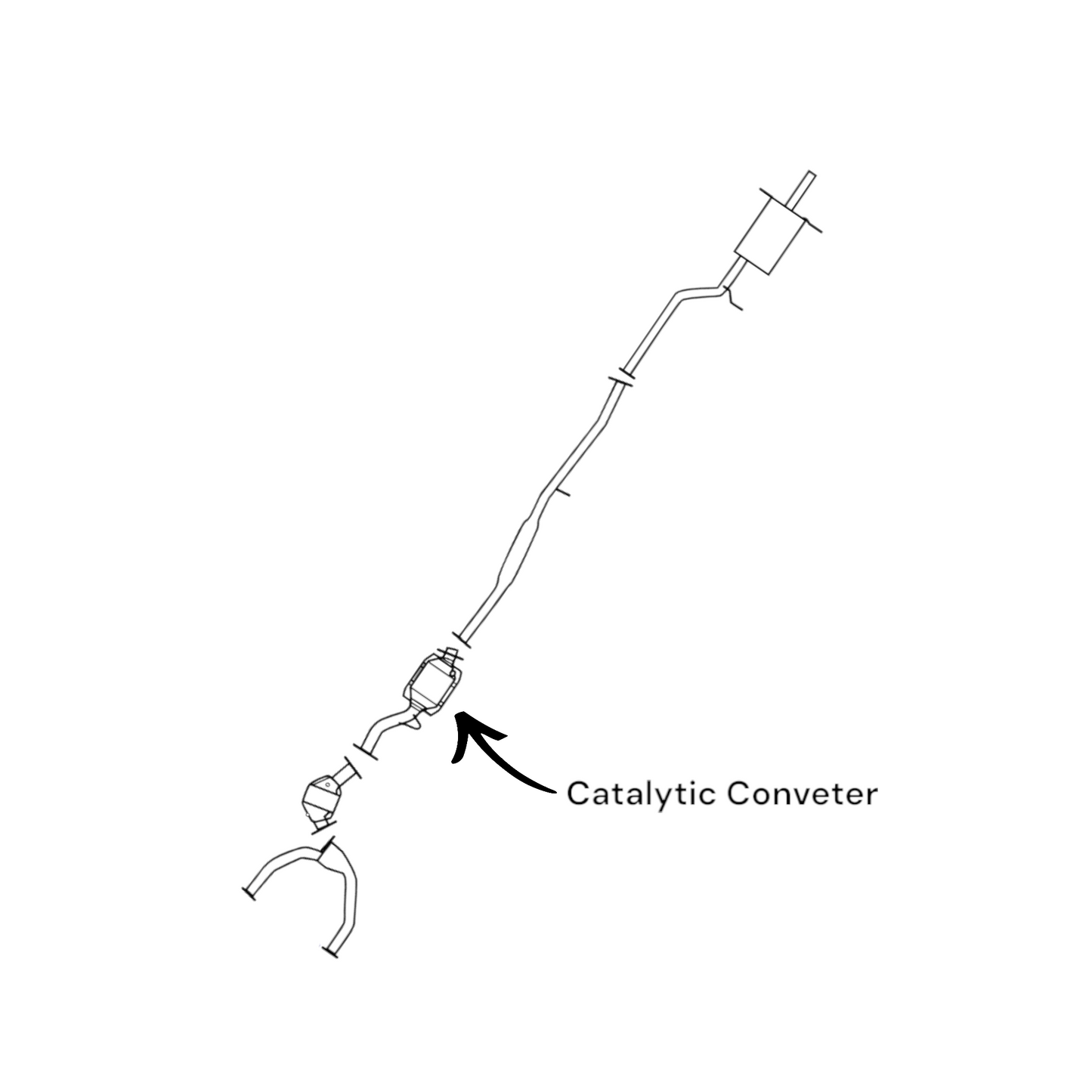 Subaru Forester 2.5L (1998) Rear Catalytic Converter