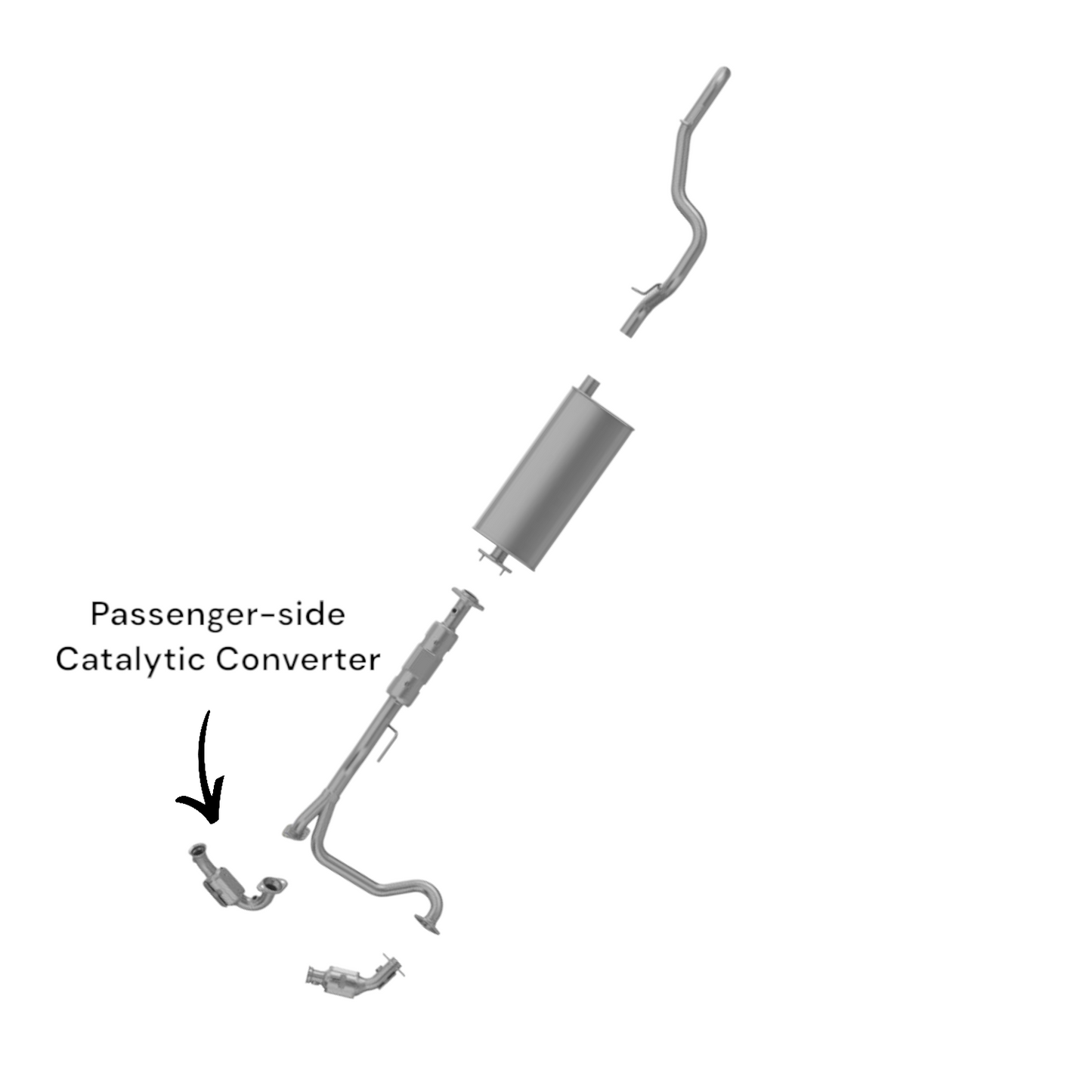 Jeep Liberty 3.7L (2002, 2003) Passenger Side Catalytic Converter