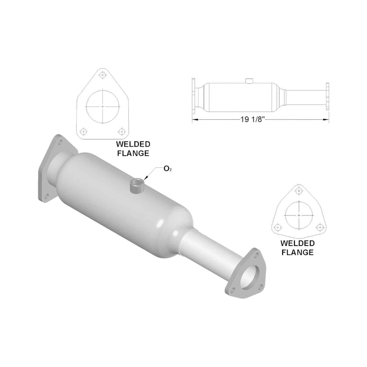 Honda Accord 2.4L (2003-2007) V4 Catalytic Converter