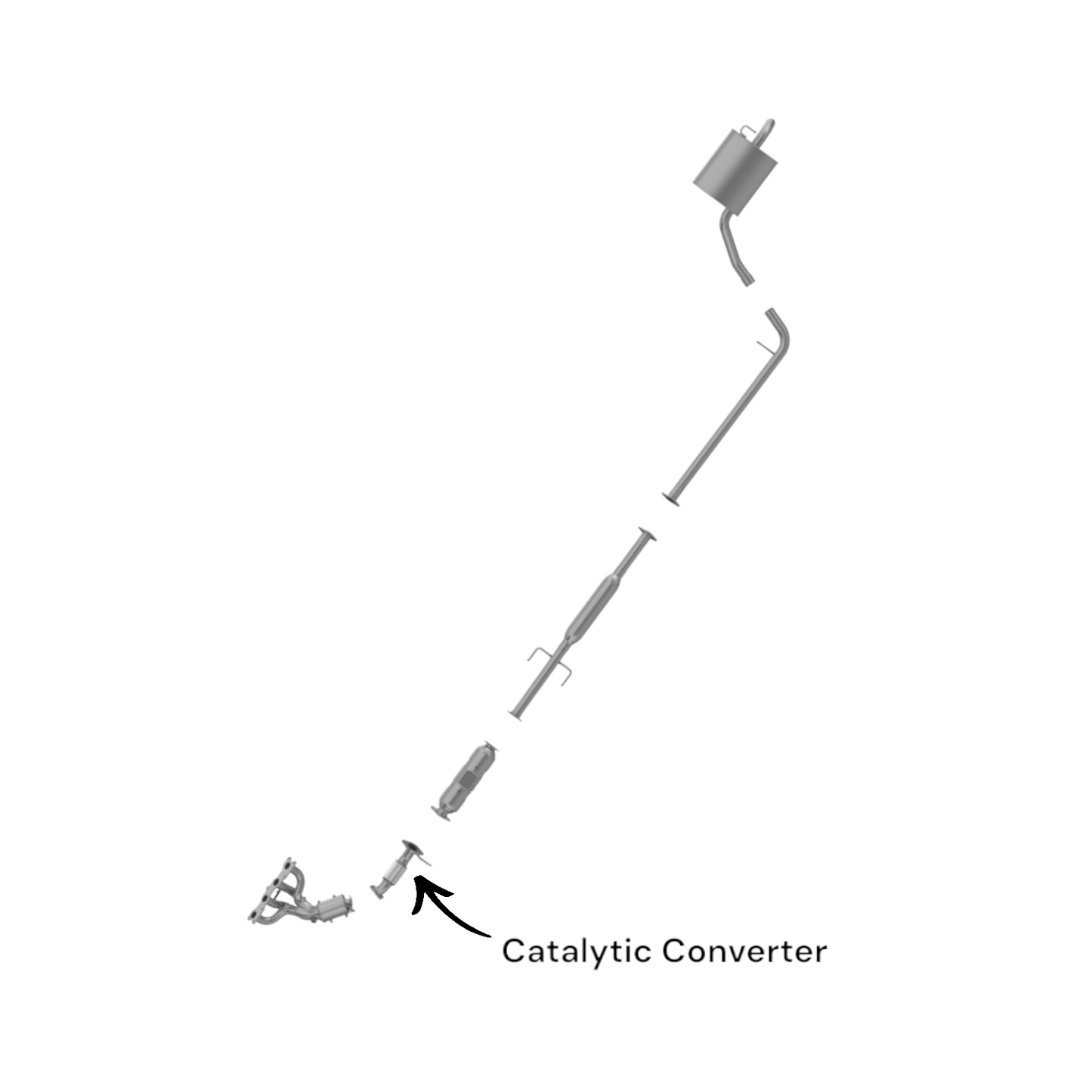 Hyundai Sonata 2.4L (2006-2008) Catalytic Converter