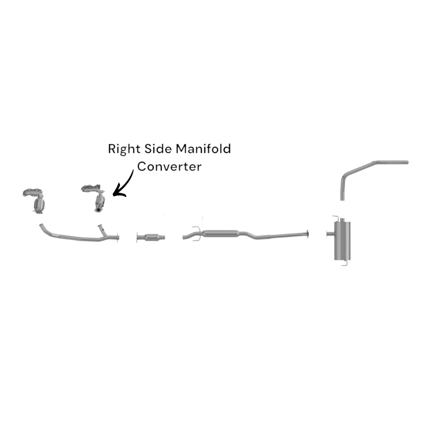 Toyota Sienna 3.5L V6 (2007-2010) FWD Right Side Manifold Converter