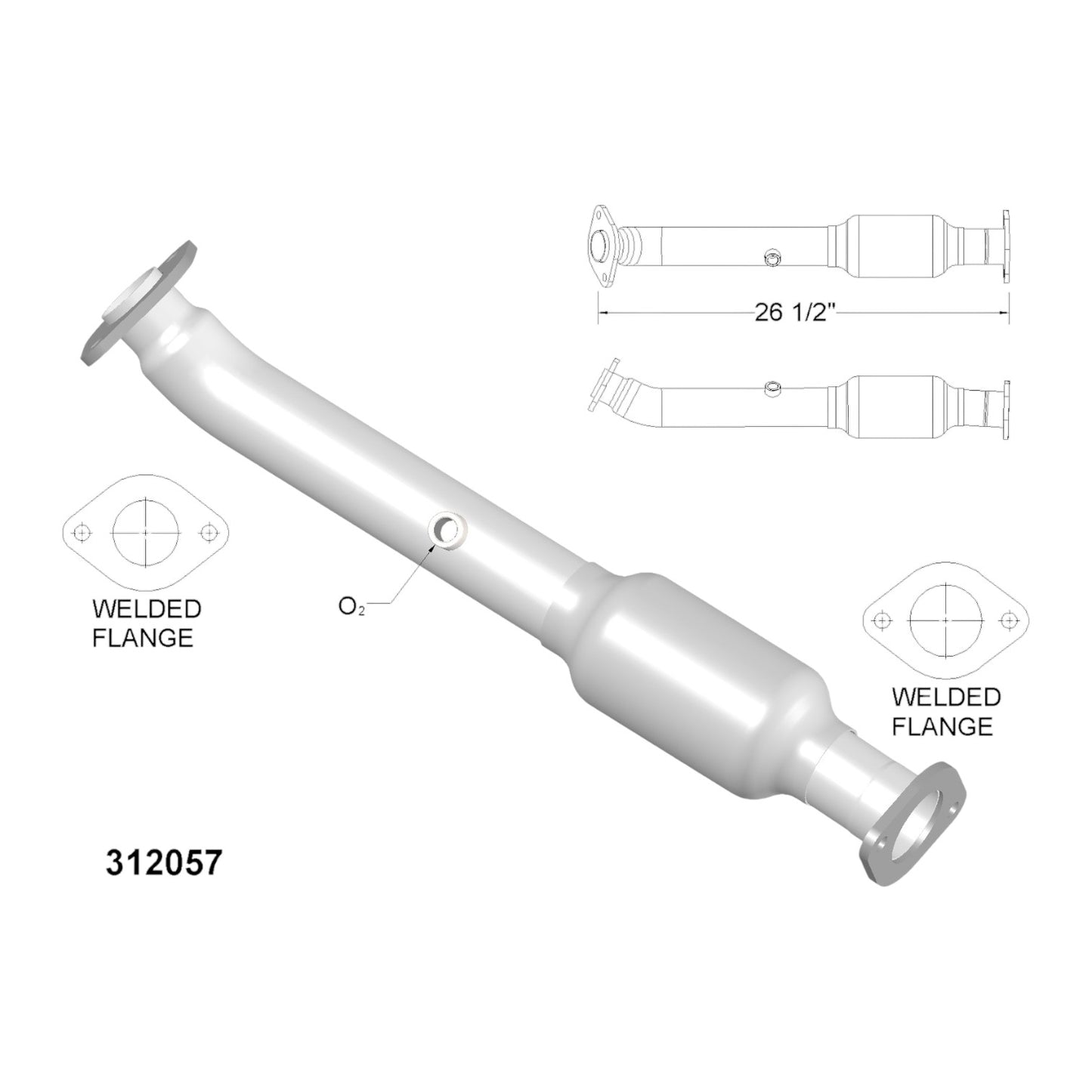 16399 - Suzuki Equator 4.0L (2009-2012) Rear Right Side Catalytic Converter