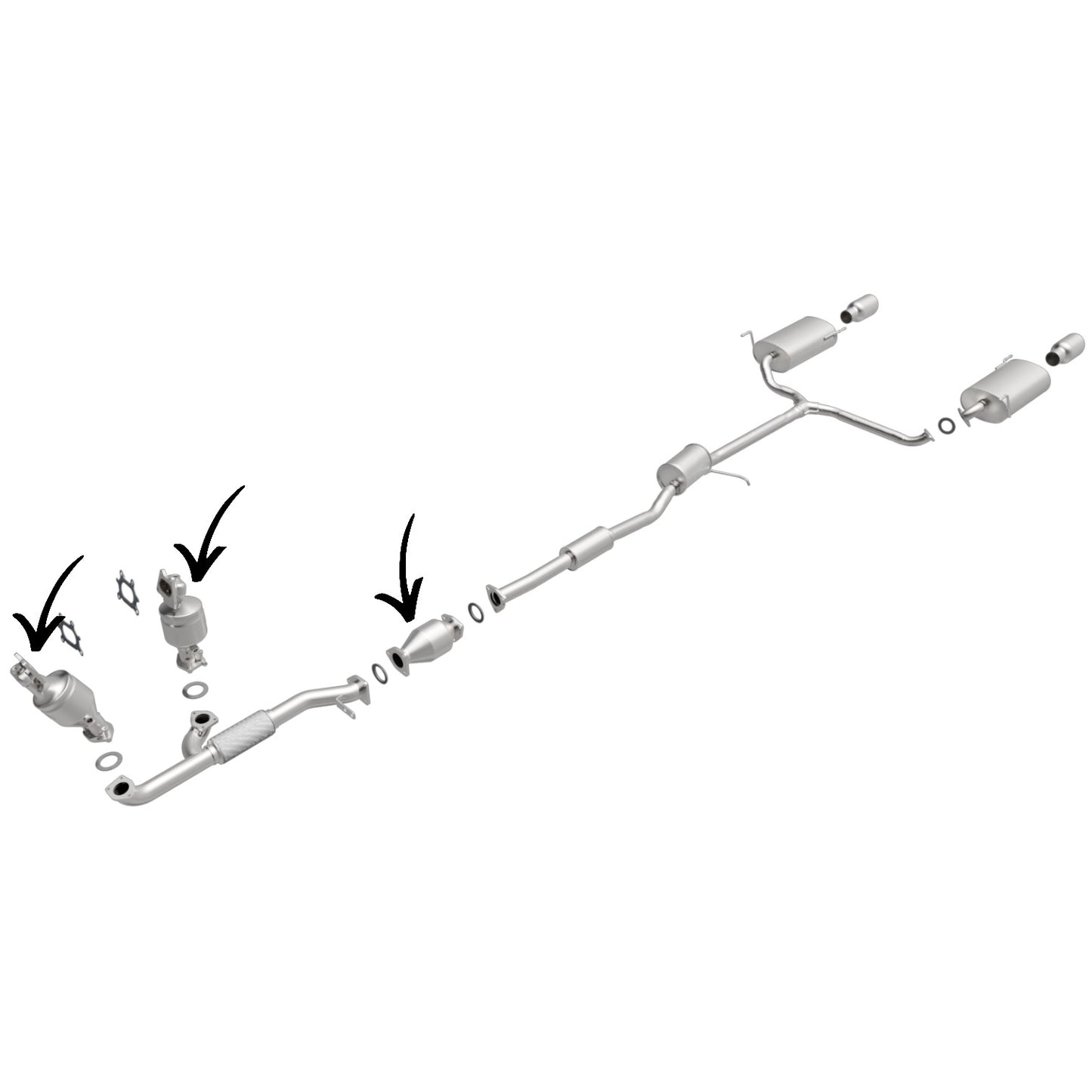 Honda Accord 3.0L(Coupe/Sedan) 2003-2007 Front/Centre/Rear Converter (Set Of 3)