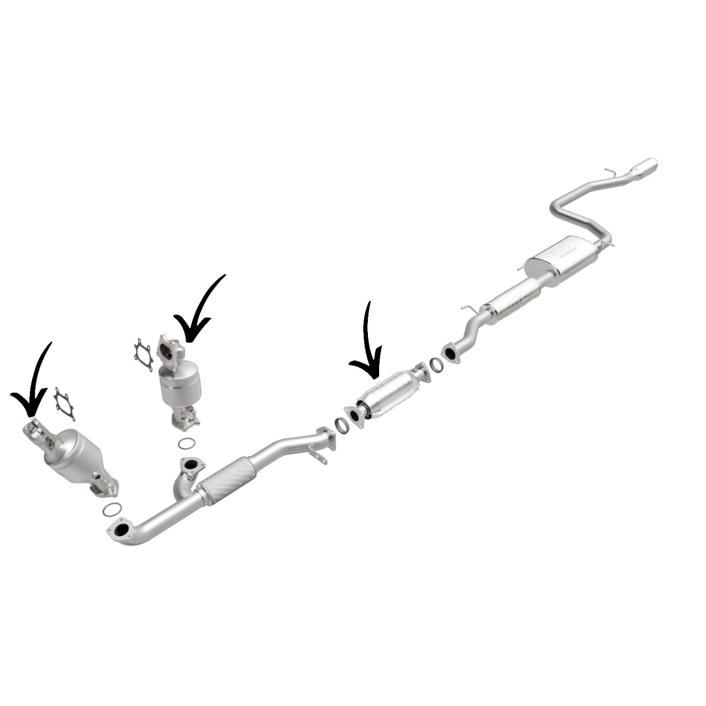 Honda Odyssey 3.5L (2005-2010) Front/Centre/Rear Converter (Set Of 3)