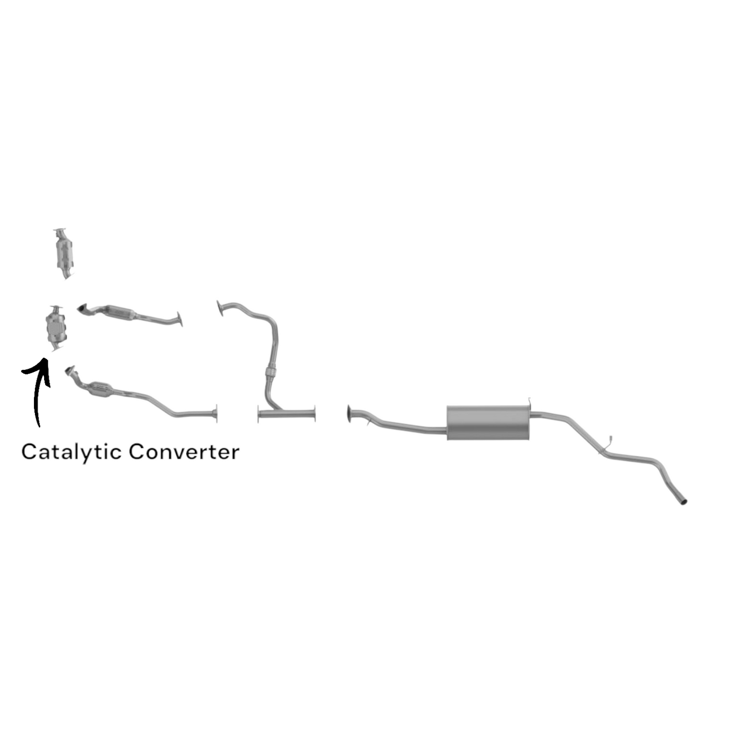 16502 - Nissan Frontier 3.3L (1999-2004) V6 Catalytic Converter (Driver Side) Supercharger