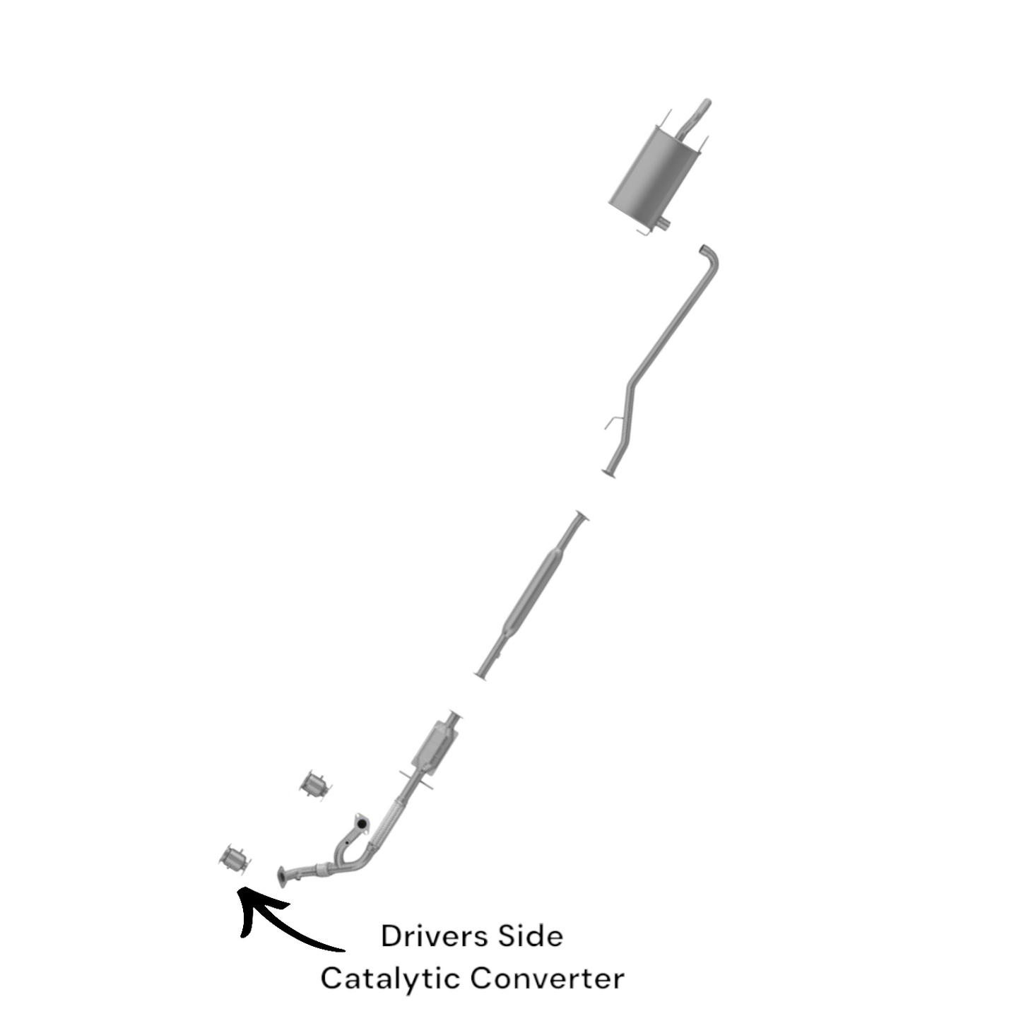 Hyundai XG350 3.5L (2002, 2003) Drivers Side Catalytic Converter