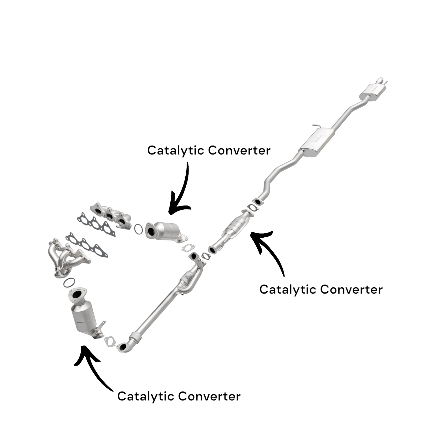 Chevrolet Traverse 3.6L (2009-2017) Driver Side & Passenger Side & Rear Catalytic Converters
