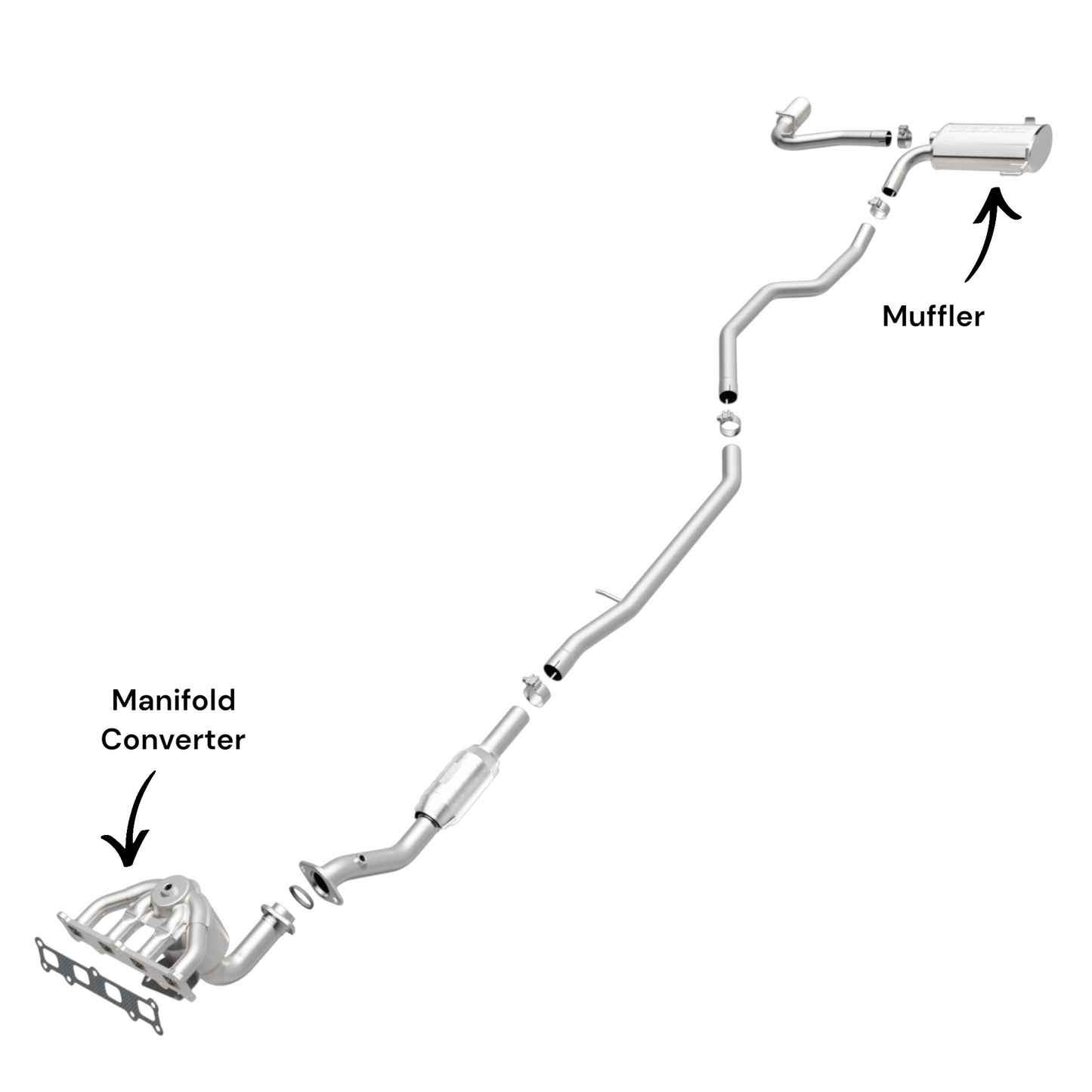 Jeep Patriot 2.4L 2007-2011 (4WD Only) Manifold Converter and Muffler