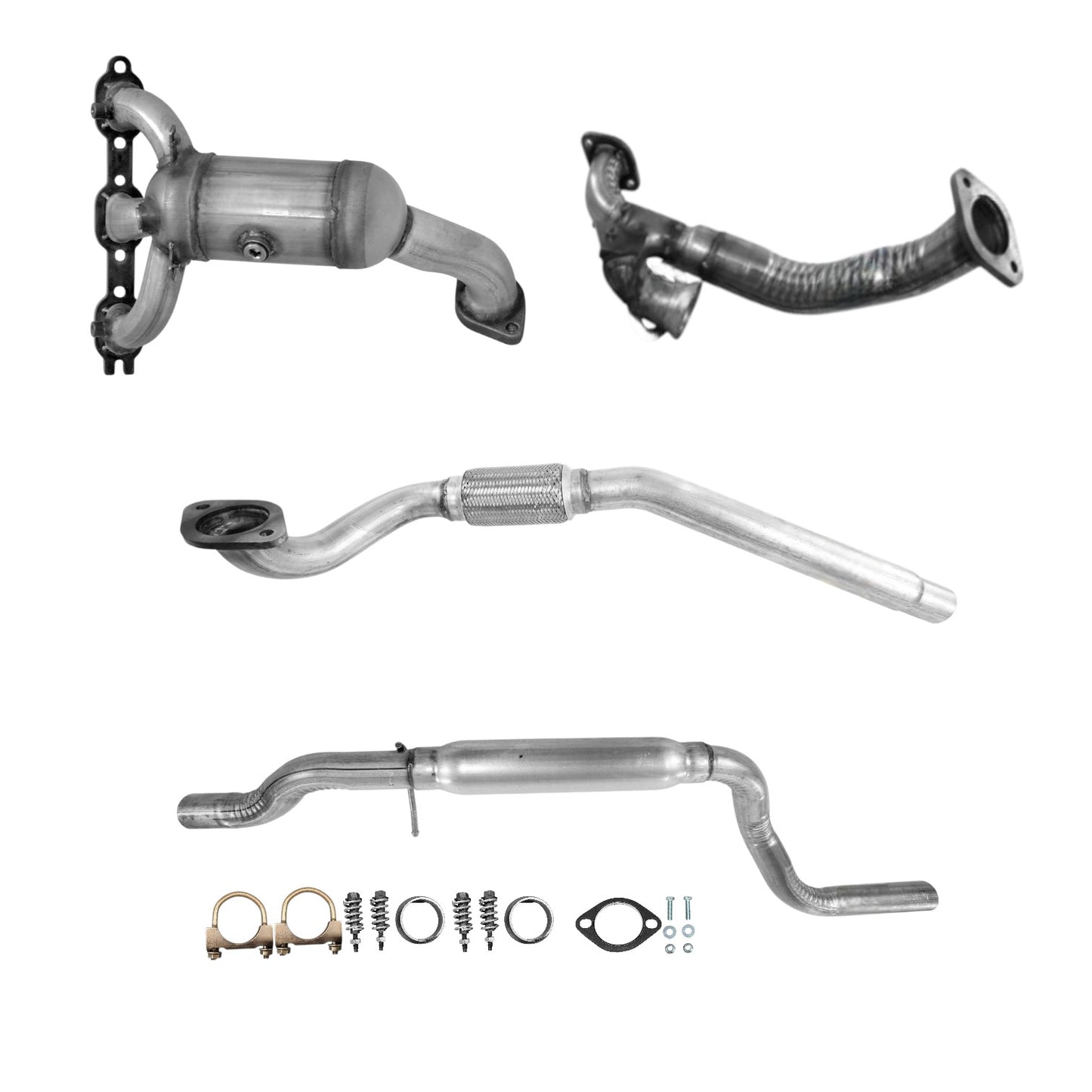 Dodge Journey 3.5L (2009-2010) (FWD) Rear Manifold Converter, Y pipe, Flex Pipe and Resonator