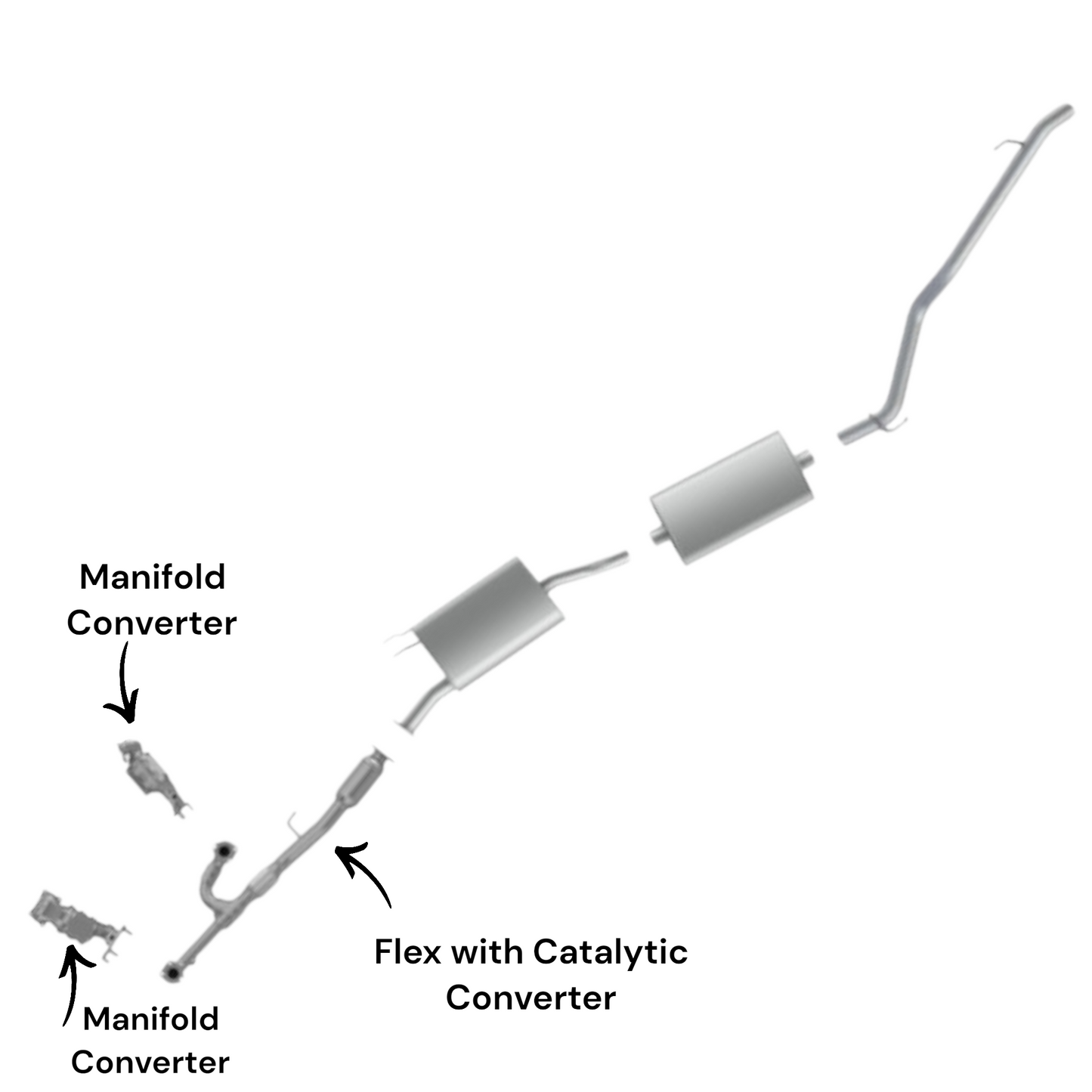 Acura MDX 3.5L (2014-2015) Manifold Converters and Flex with Converter