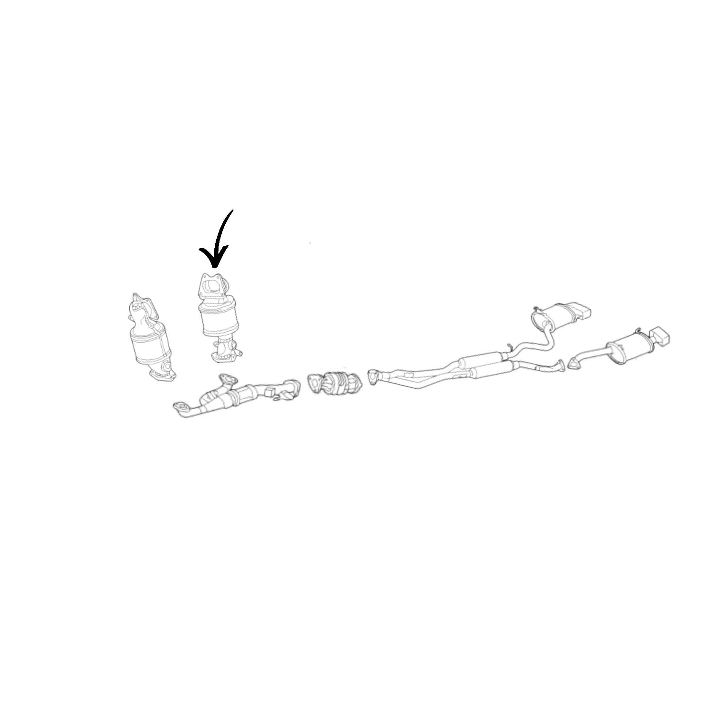 Convertisseur de collecteur côté passager pour Acura TL 3.7L 2009-2014