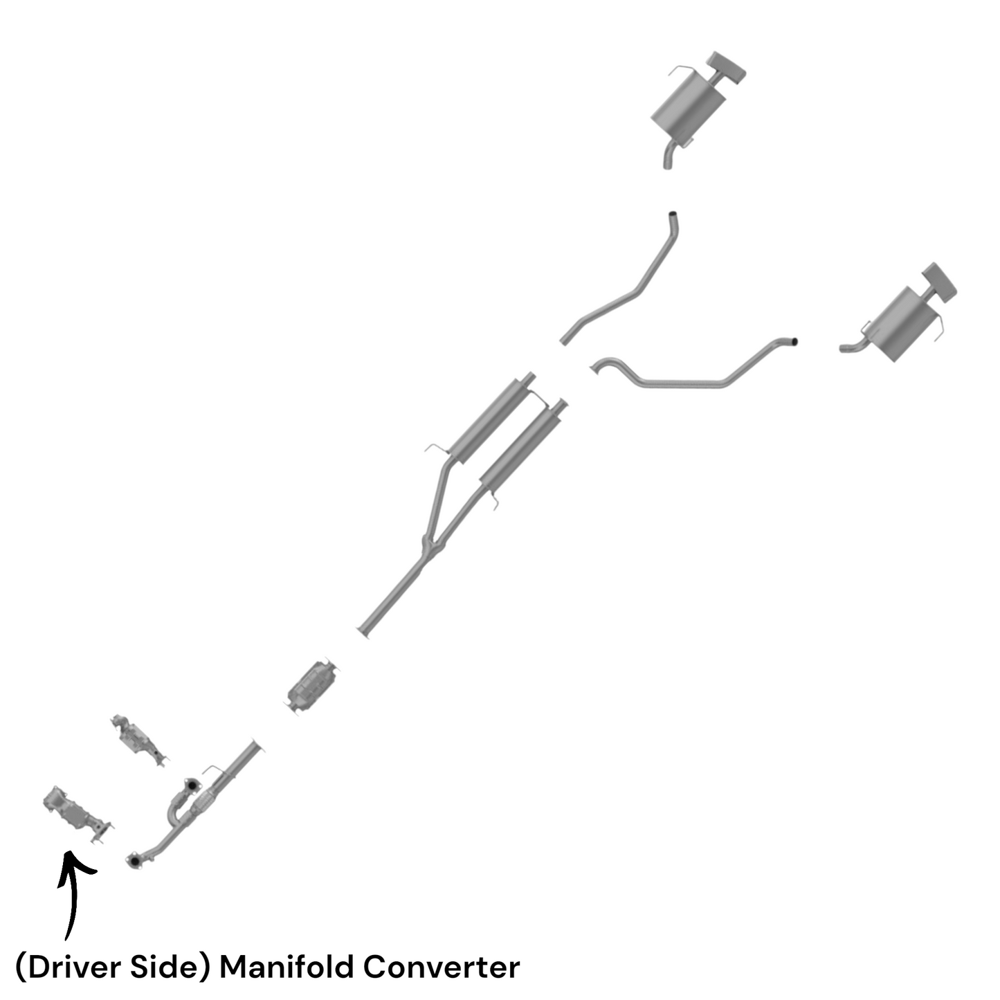 Convertisseur de collecteur côté passager pour Acura MDX 3.7L 2010-2013