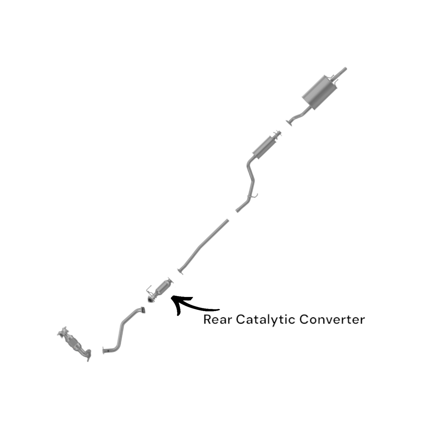 Honda Civic 1.8L (2014 & 2015) V4 Rear Catalytic Converter