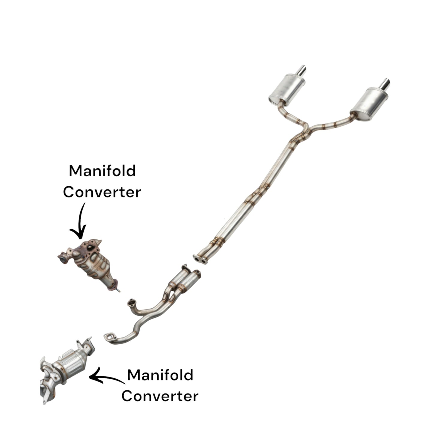 Ford Police Interceptor Sedan 3.7L (2013-2019) Both Side Manifold Converters