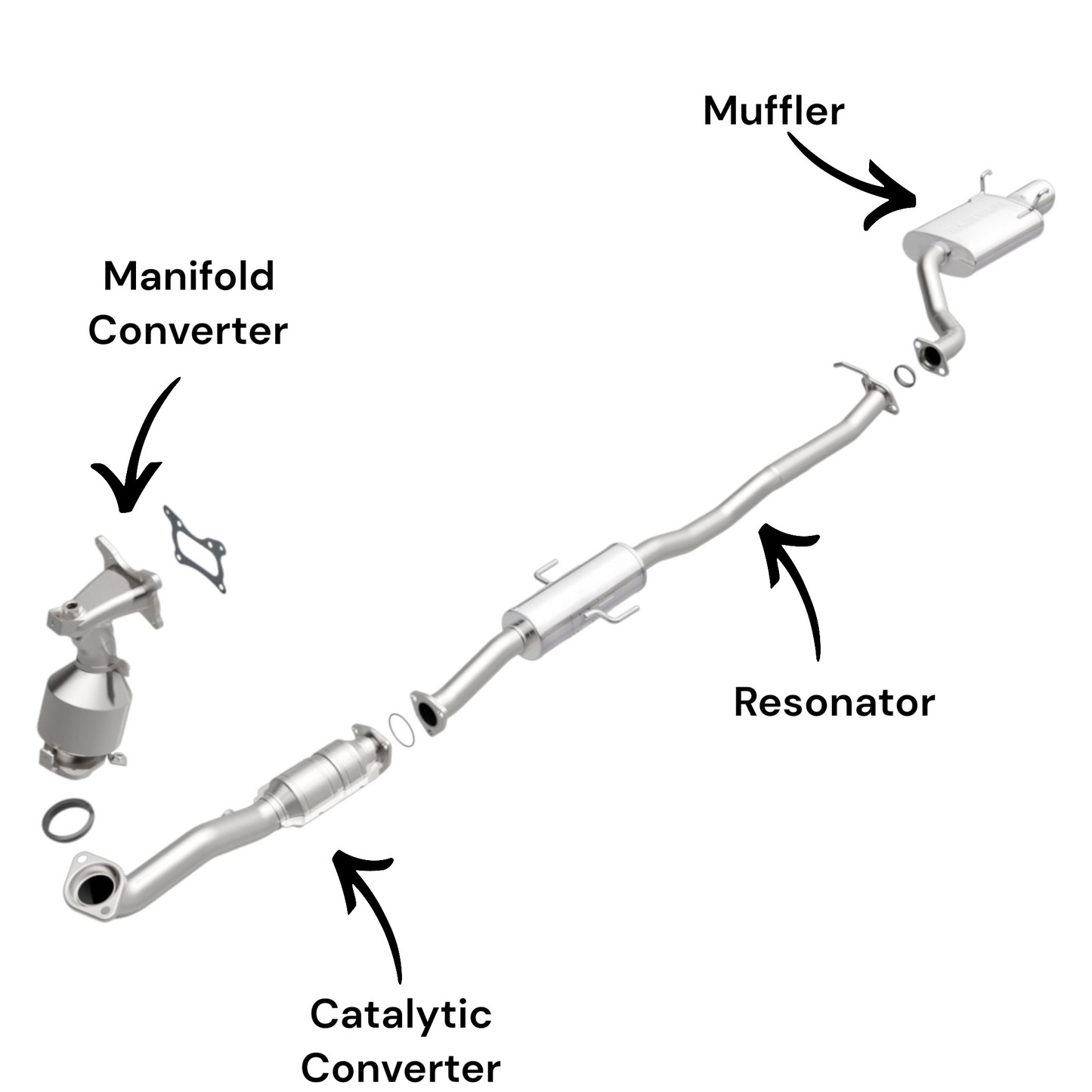 Honda CR-V 2.4L (2012-2014) Manifold Converter, Converter, Resonator and Muffler