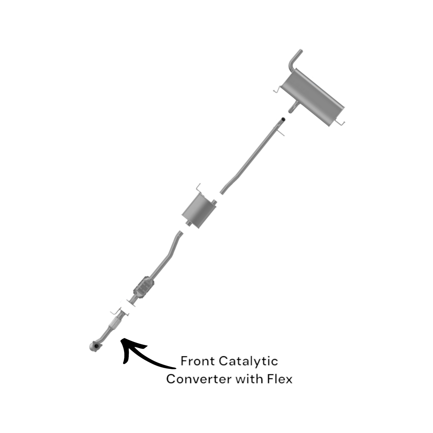 Convertisseur catalytique avant flexible pour Chevrolet Captiva Sport (2012-2015) 2.4L