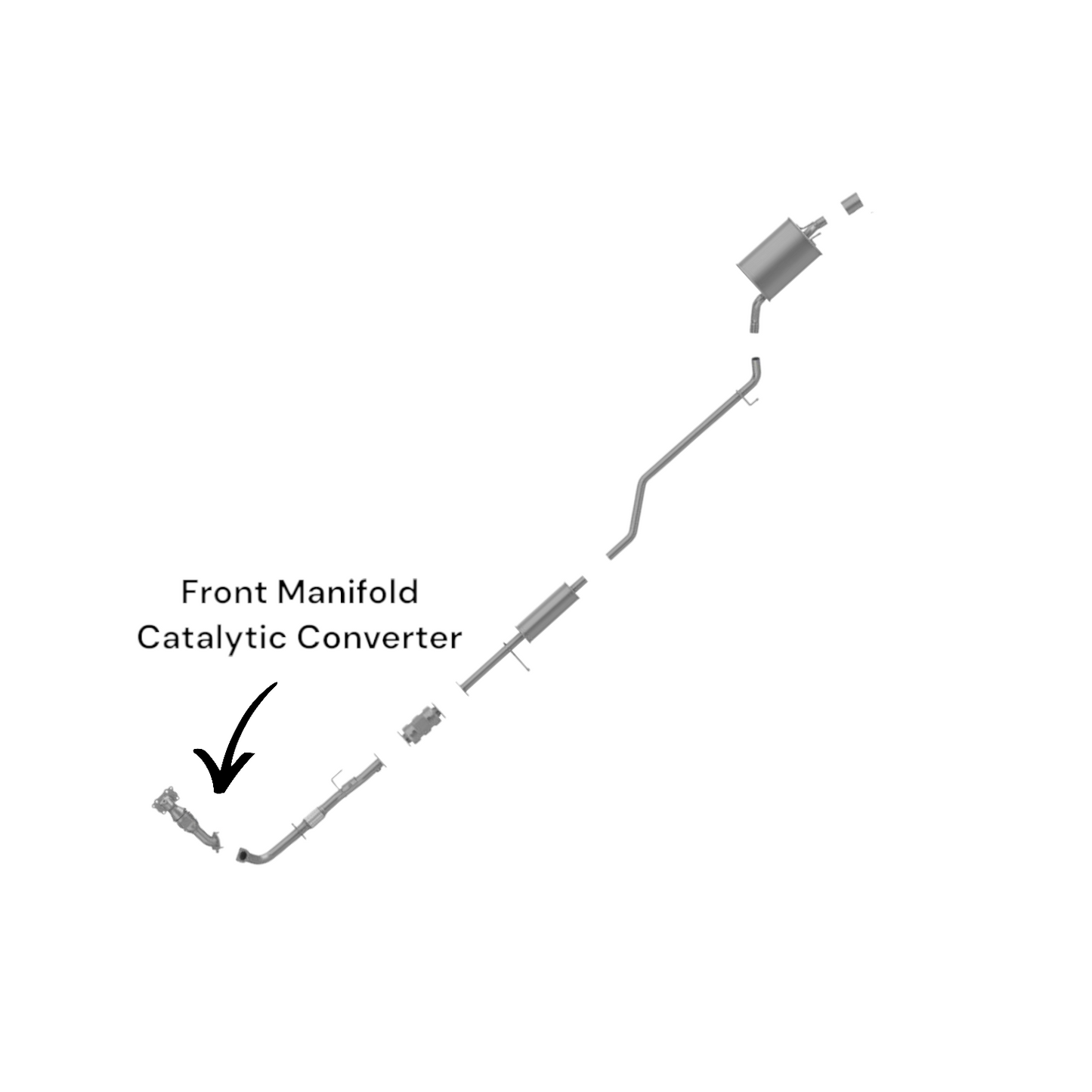 Honda Accord 2.4L (2013-2017) & Honda CRV 2.4L (2015 & 2016) V4 Front Manifold Catalytic Converter