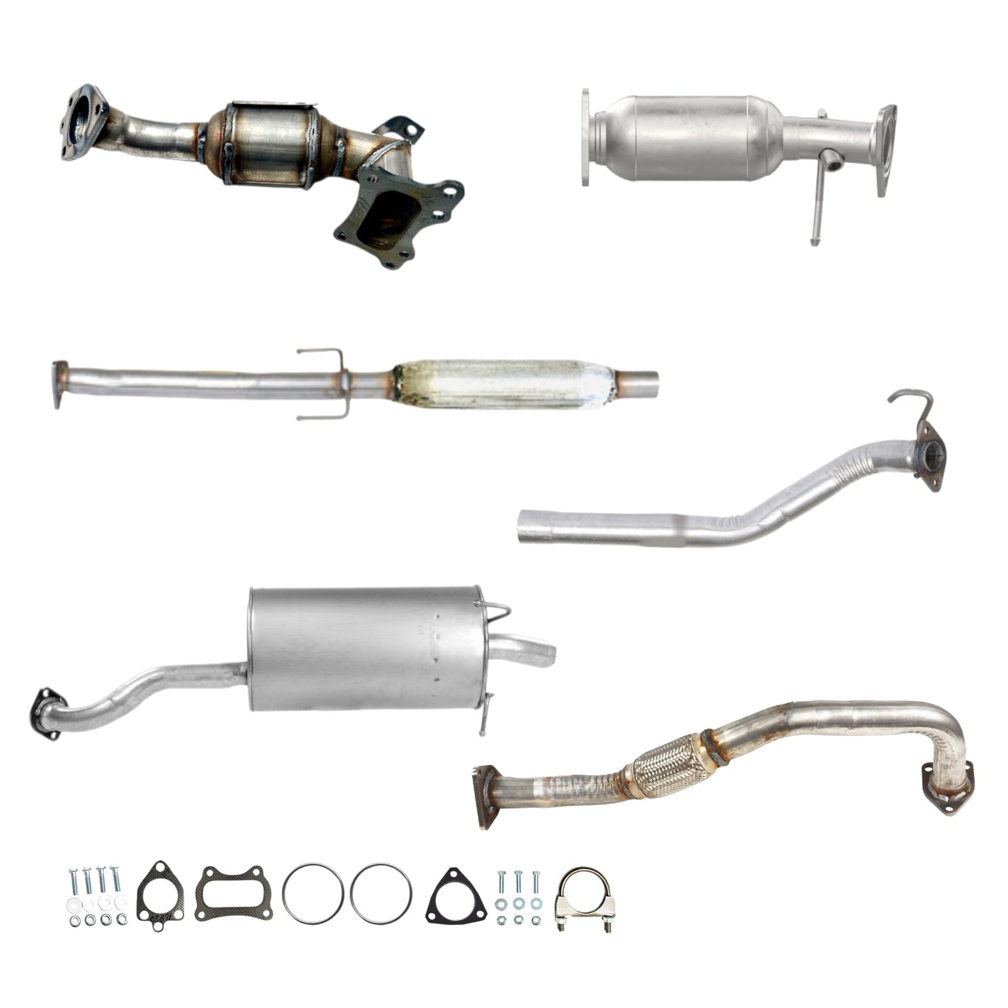 Honda CR-V 2.4L (2015-2016) Manifold Converter, Flex Pipe, Catalytic Converter, Resonator with pipe & Muffler