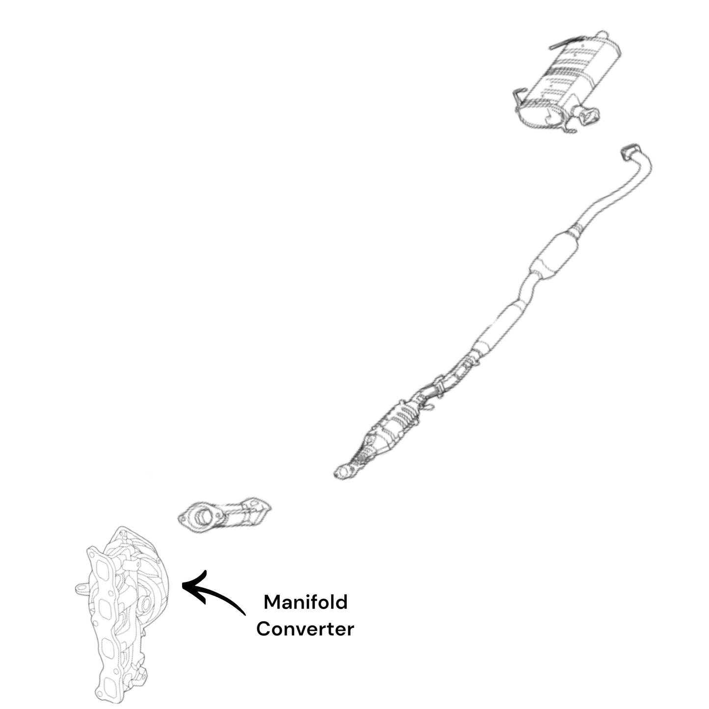 Mitsubishi Outlander 2.4L (2014-2018) Manifold Converter