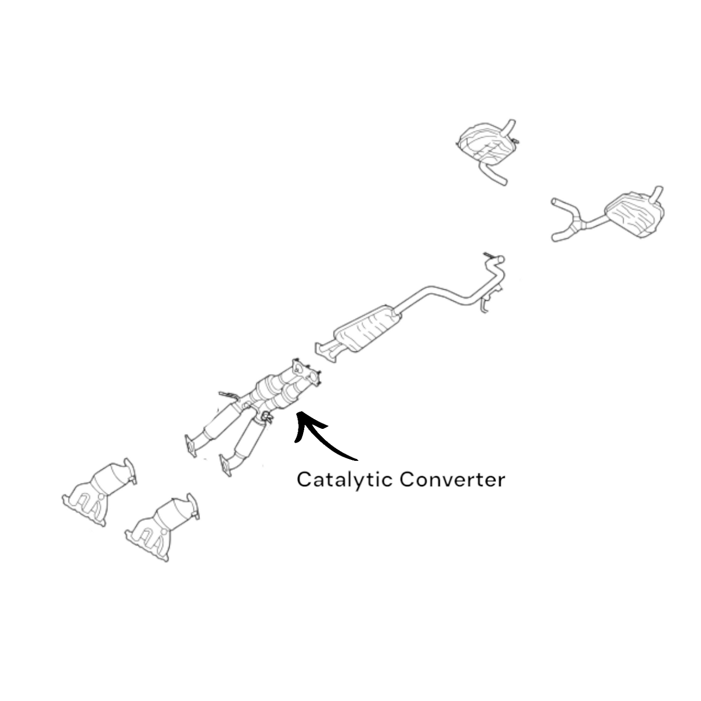 Volvo S80 3.2L (2007-2010) Catalytic Converter