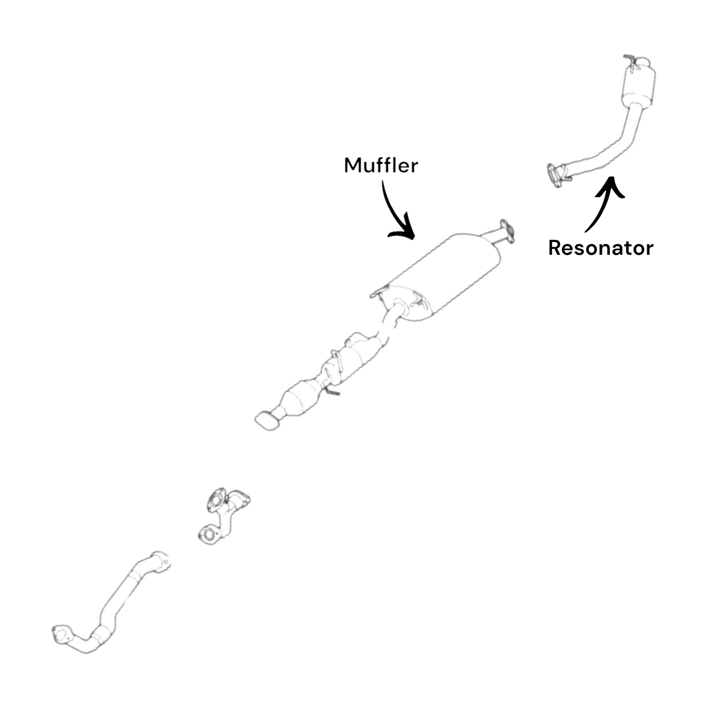 Lexus RX450h 3.5L (2010-2015) Muffler and Resonator