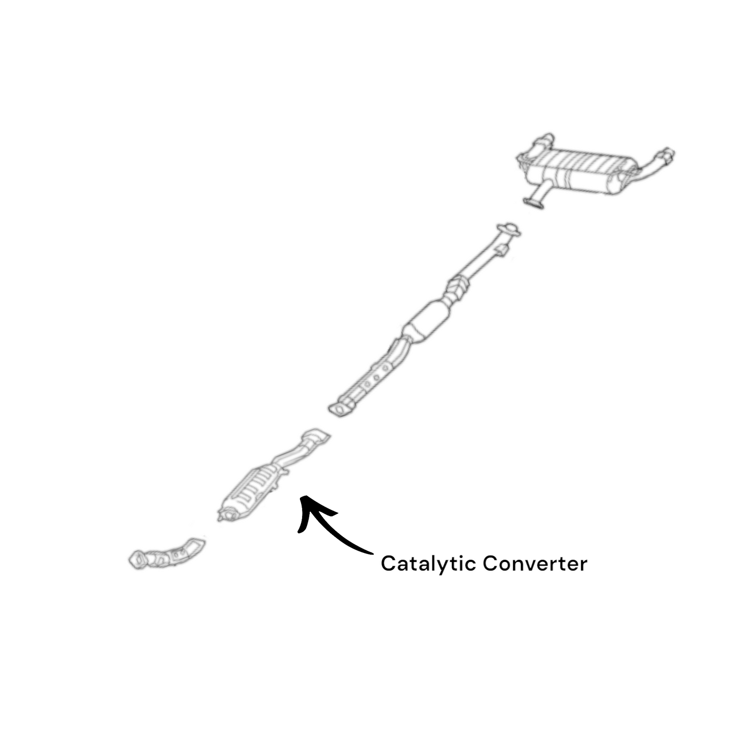 Mitsubishi Lancer 2.0L (2011-2015) Turbo Catalytic Converter