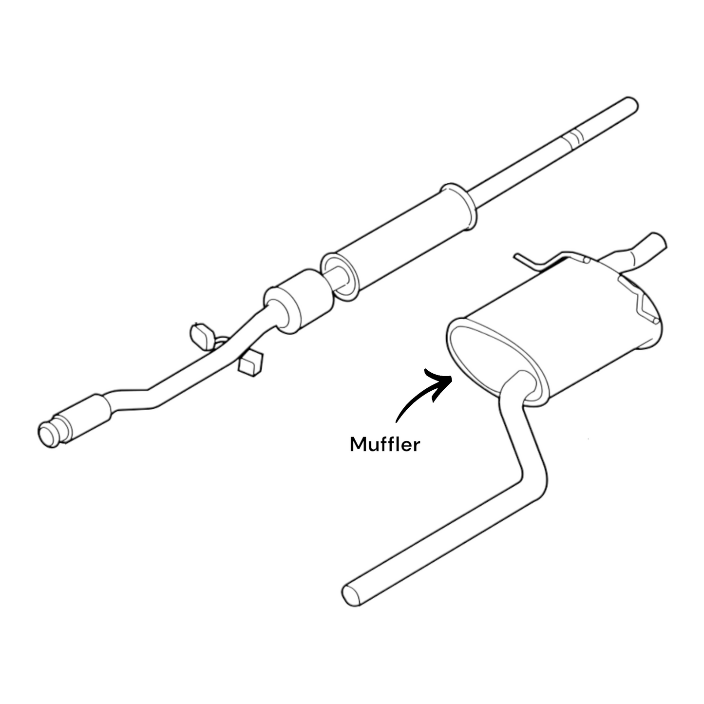 Silencieux pour Mini Cooper 1.6L Base-Hatchback (2007-2010)
