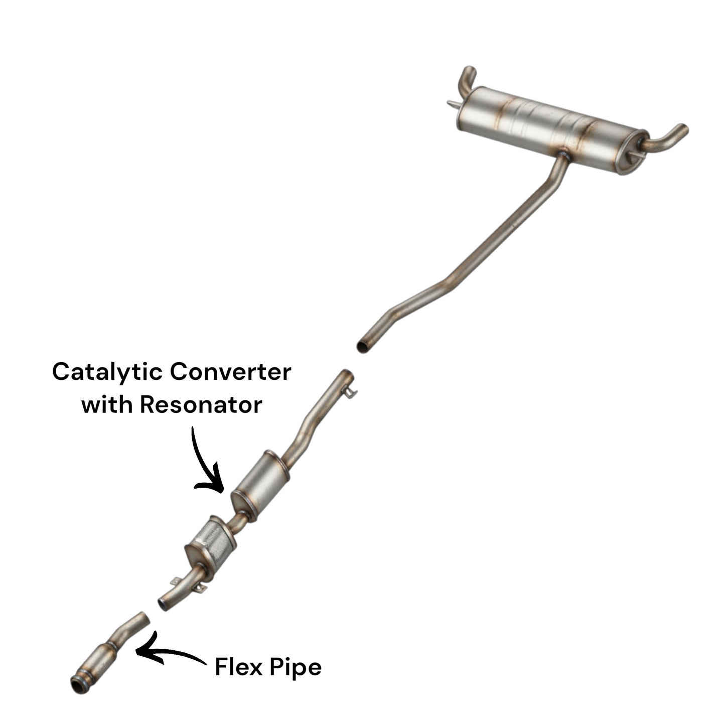 Mini Cooper Paceman 1.6L (2013-2016) (Turbo) (AWD) Flex Pipe, Catalytic Converter and Resonator