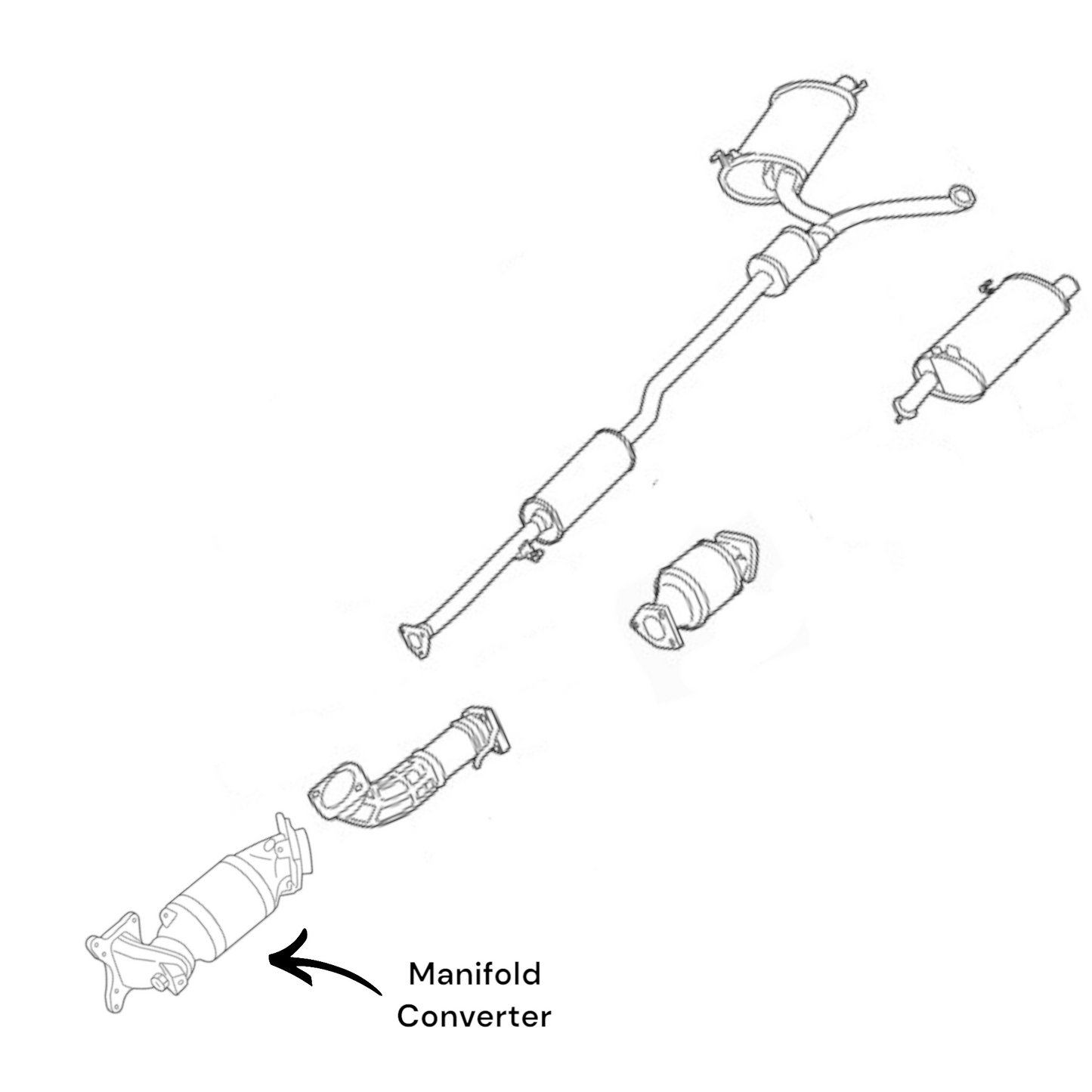 Honda Crosstour 2.4L 2012-2015 Manifold Converter