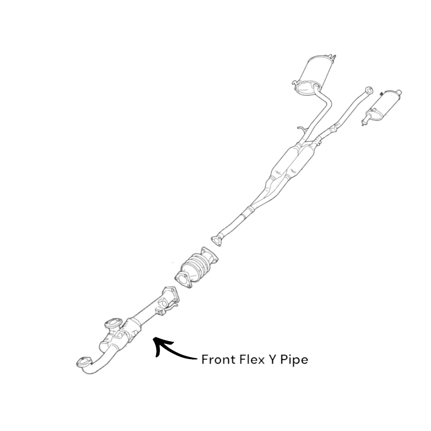 Honda Accord Crosstour 3.5L (2010 & 2011) (AWD) Front Flex Y Pipe