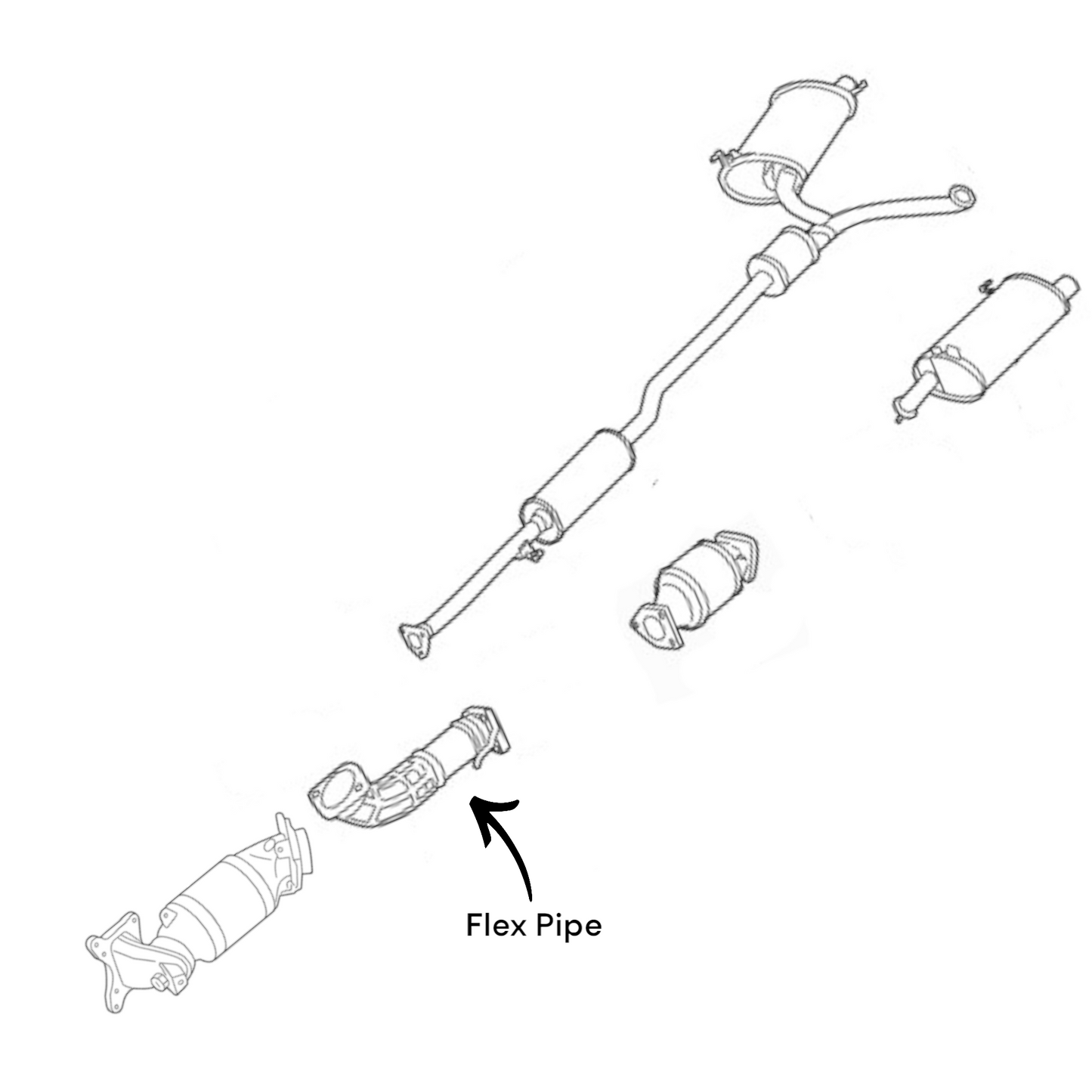 Honda Crosstour 2.4L 2012-2015 Flex Pipe