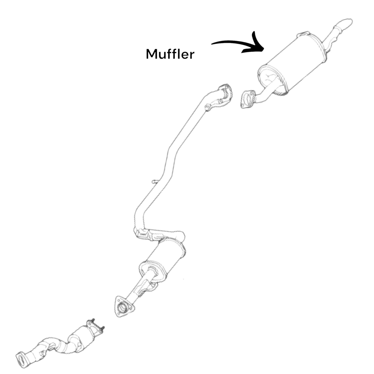 Honda CR-Z 1.5L (2011-2016) (Hybrid) (Manual Trans) Muffler