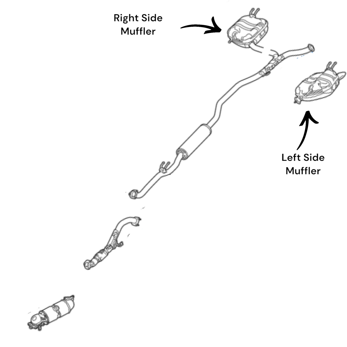 Honda Accord 1.5L (2018-2022) Left and Right side Muffler (Turbo)