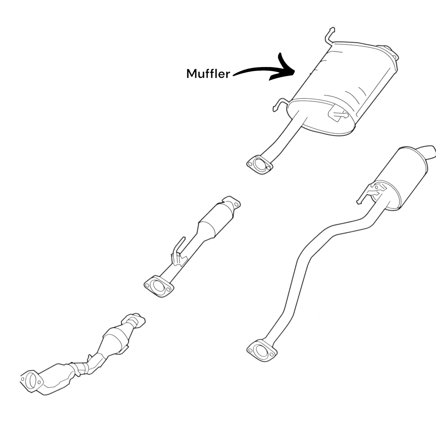 Chevrolet City Express 2.0L (2015-2018) Muffler