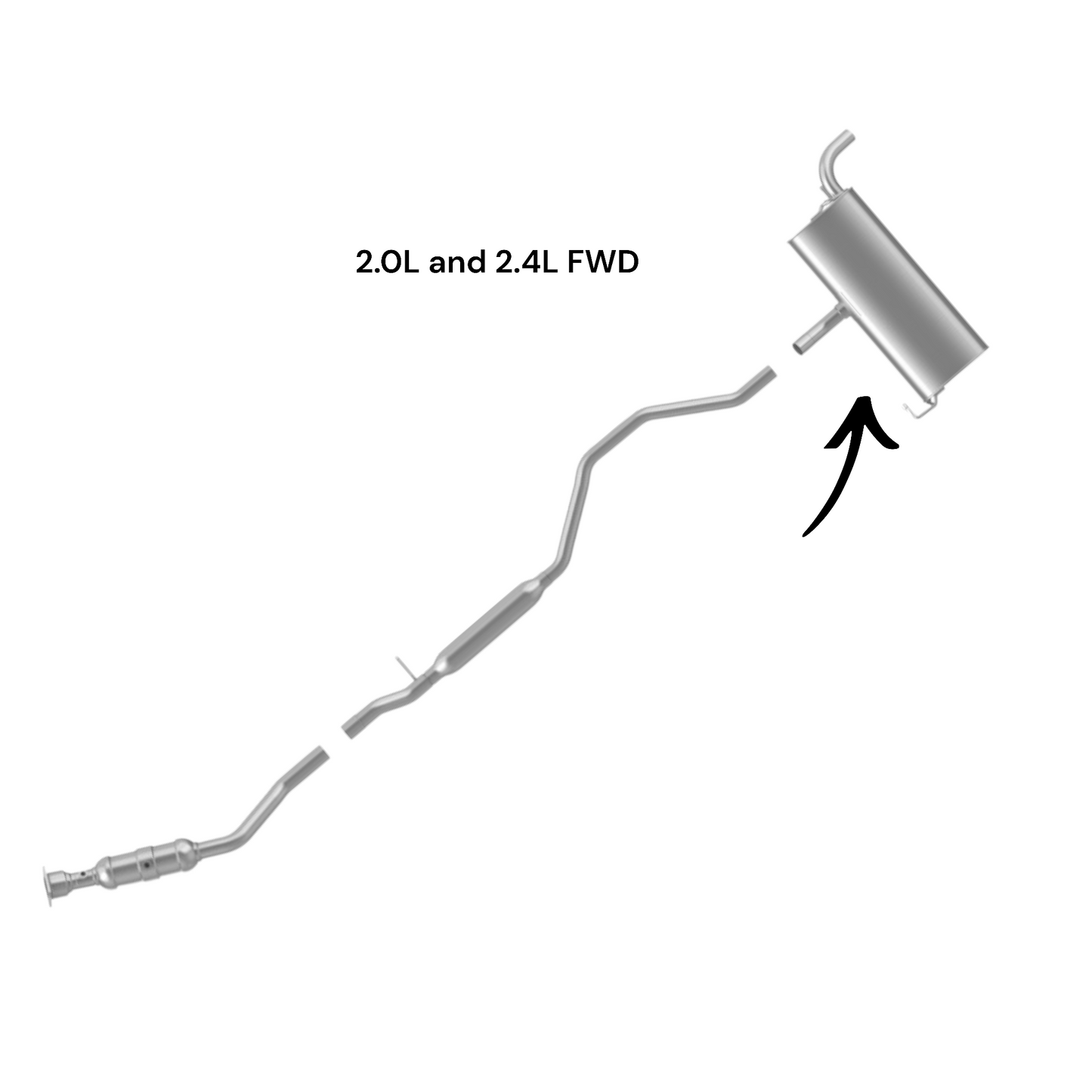 Jeep Patriot (2011-2017 2.0L) & (2012-2017) 2.4L FWD & 4WD Rear Muffler