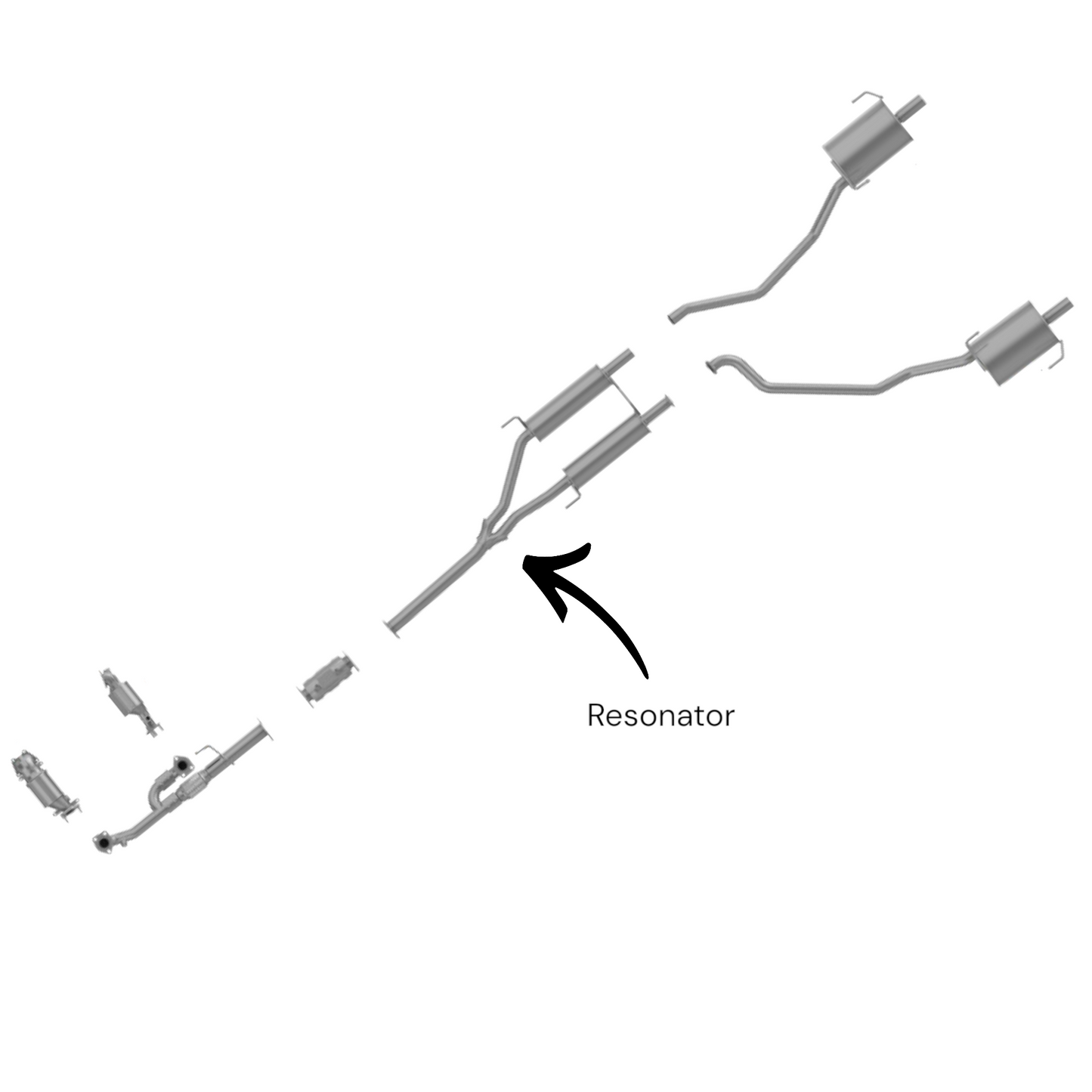 Acura MDX 3.7L 2007-2009 Resonator Y-pipe