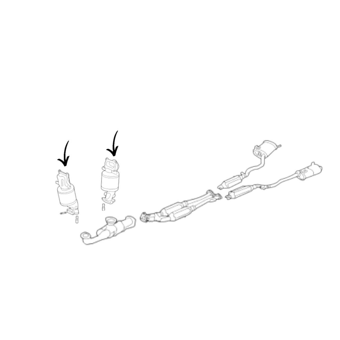 Acura RL 3.7L 2009-2012 Driver & Passenger Side Manifold Converter