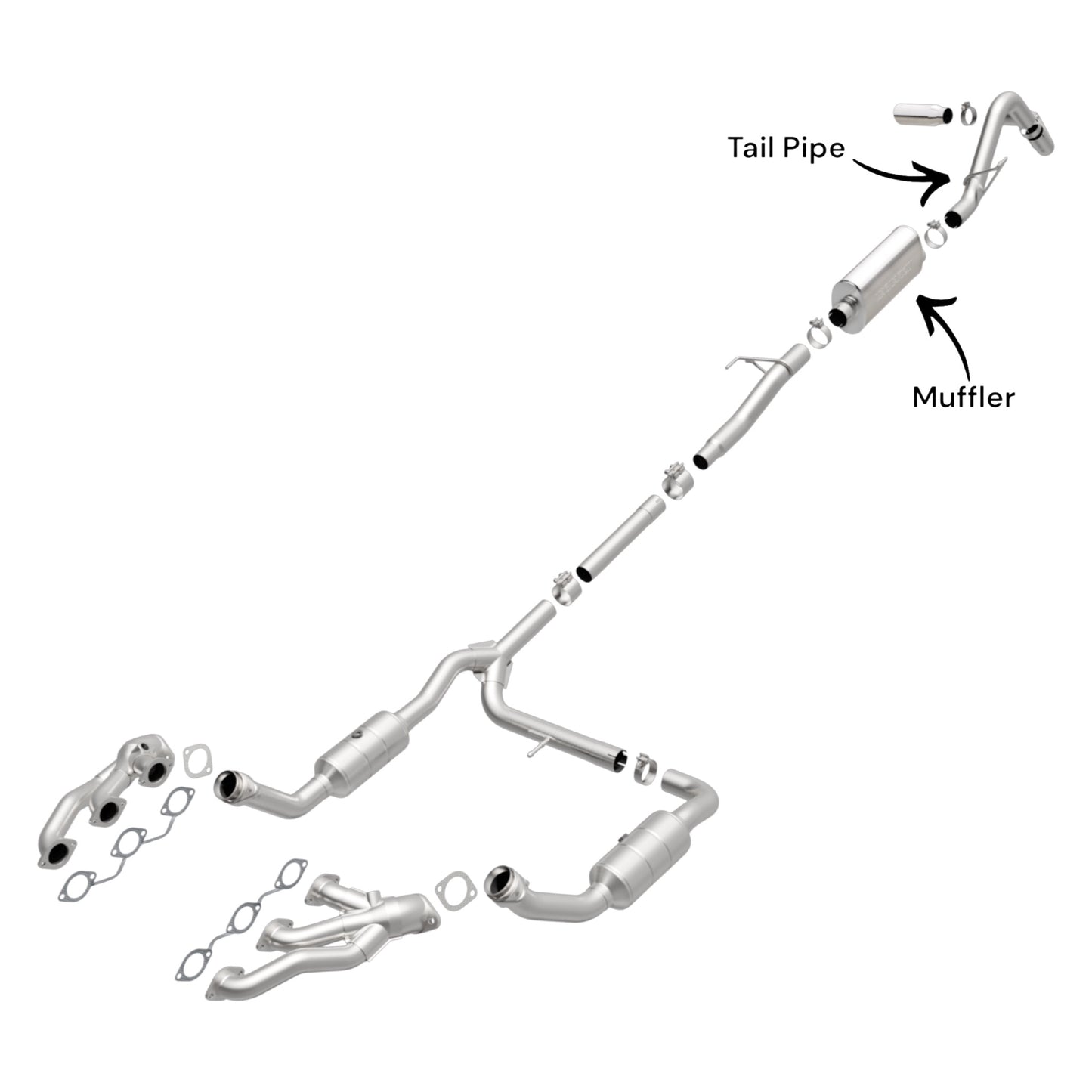 Ford F-150 5.4L (2004-2008) (138.5" Wheelbase) Muffler & Tail Pipe
