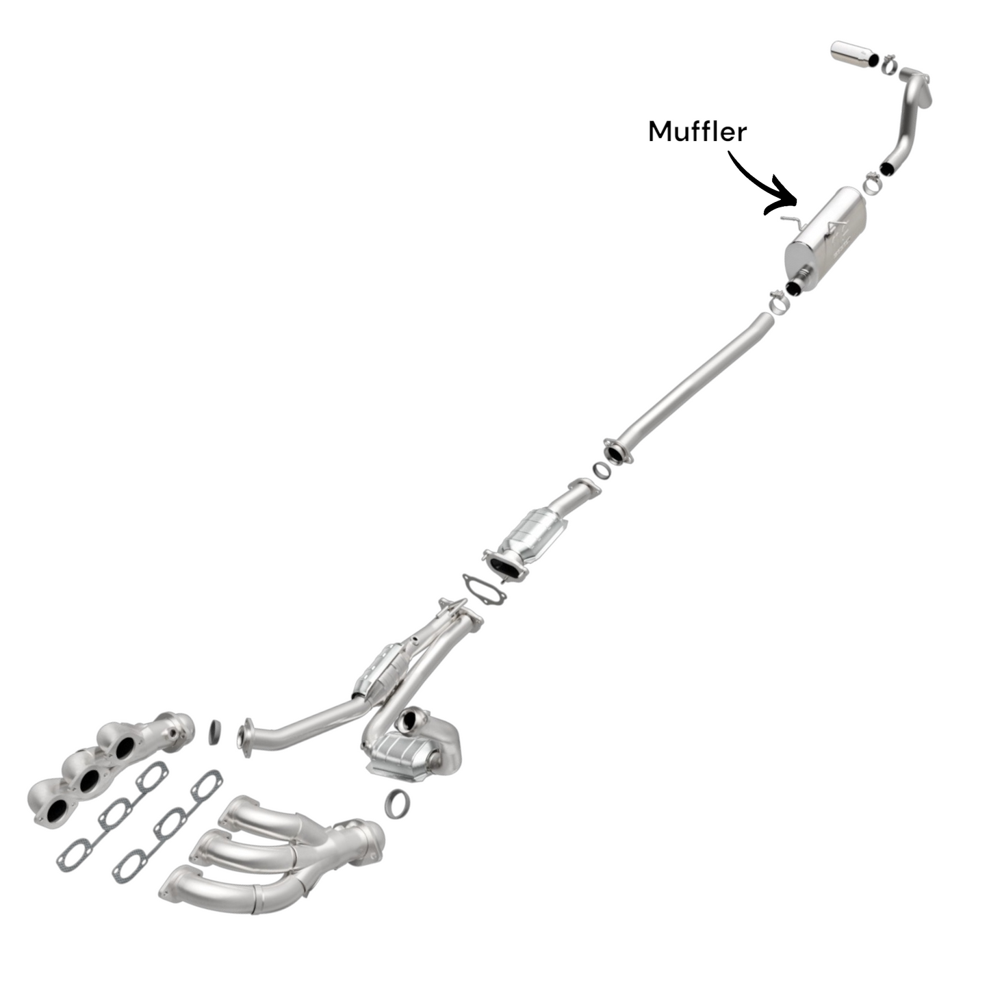 Mazda B4000 4.0L (125.9" Wheelbase) (2004-2009) Muffler