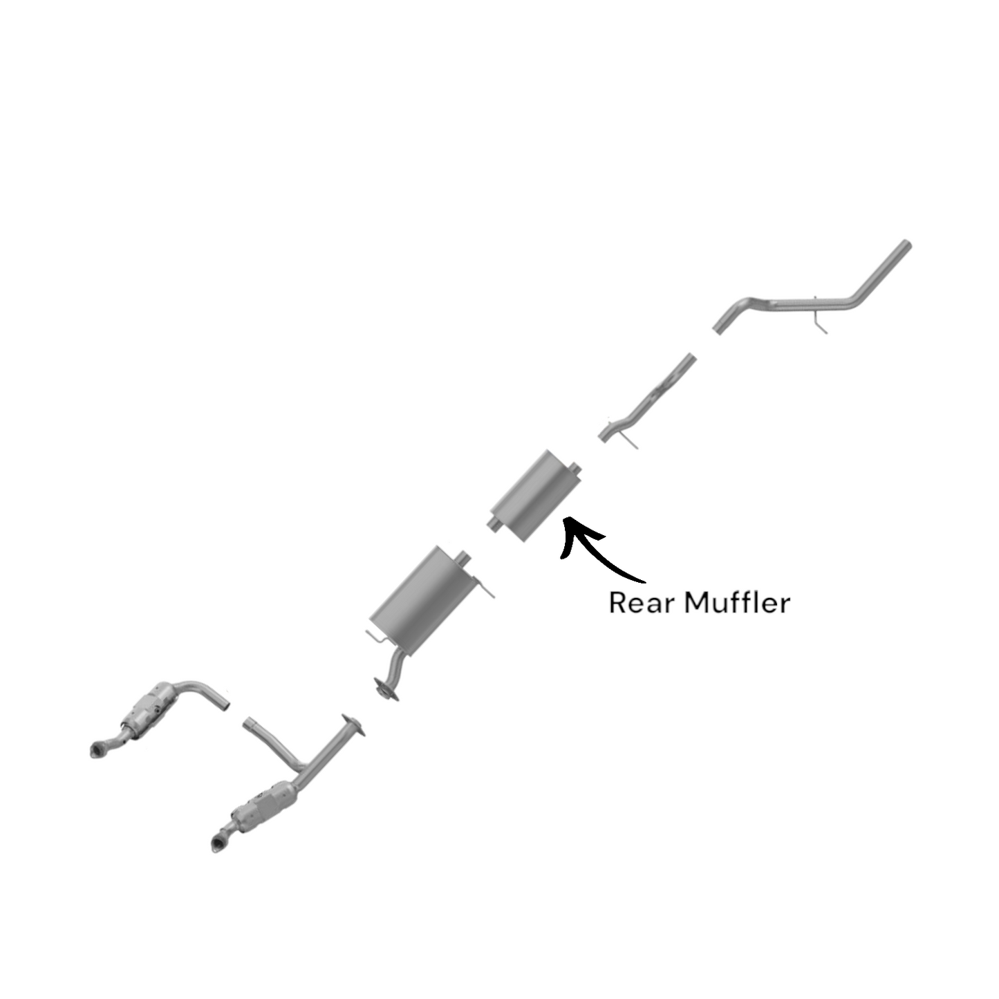 Ford Explorer 4.6L (2006-2010) & Mercury Mountaineer 4.6L (2006-2010) Rear Muffler