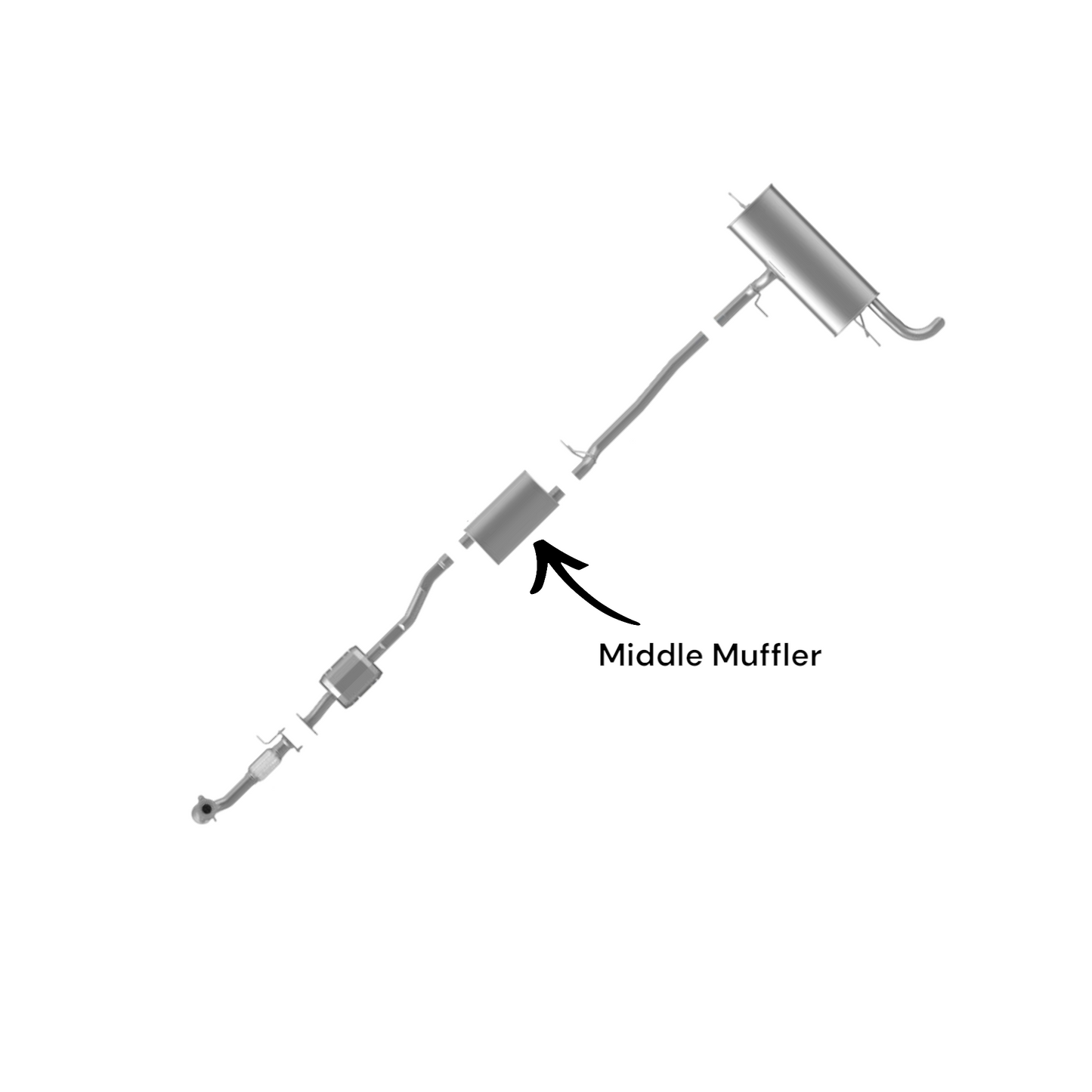 Chevrolet Equinox 2.4L (2010-2017) Middle Muffler