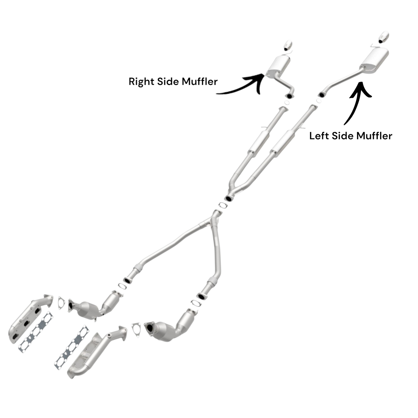 Infiniti M35 3.5L (2006-2010) Right And Left Side Muffler