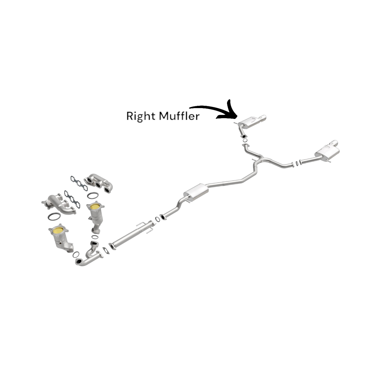 Mazda CX-9 3.5L 2007 Right-Side Muffler