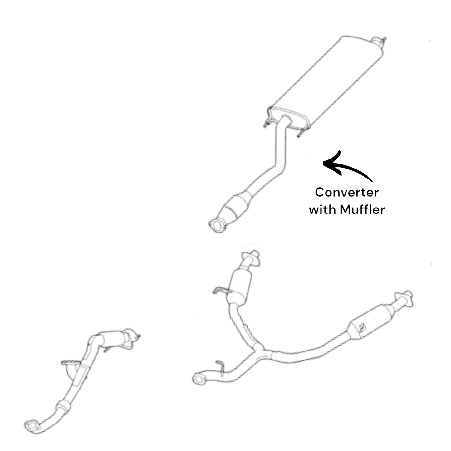 Hyundai Santa Fe 3.3L (2013-2018) Converter with Muffler