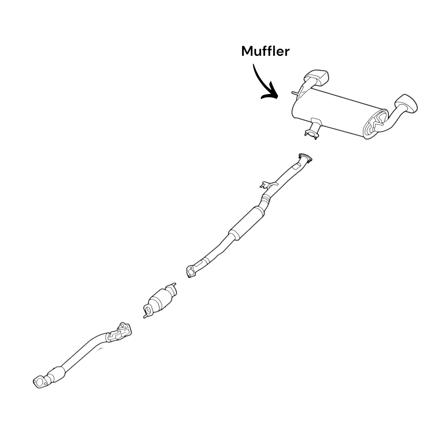 Hyundai Genesis Coupe 2.0L (2013-2014) (Turbo) Muffler