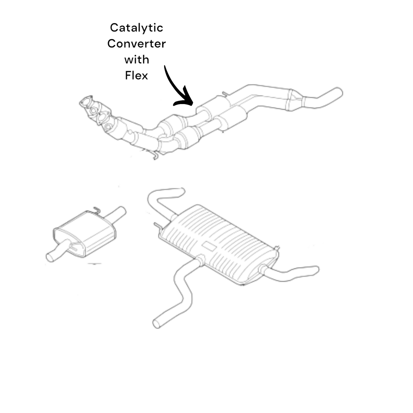 Volkswagen Atlas 3.6L 2018-2023 Catalytic Converter with Flex