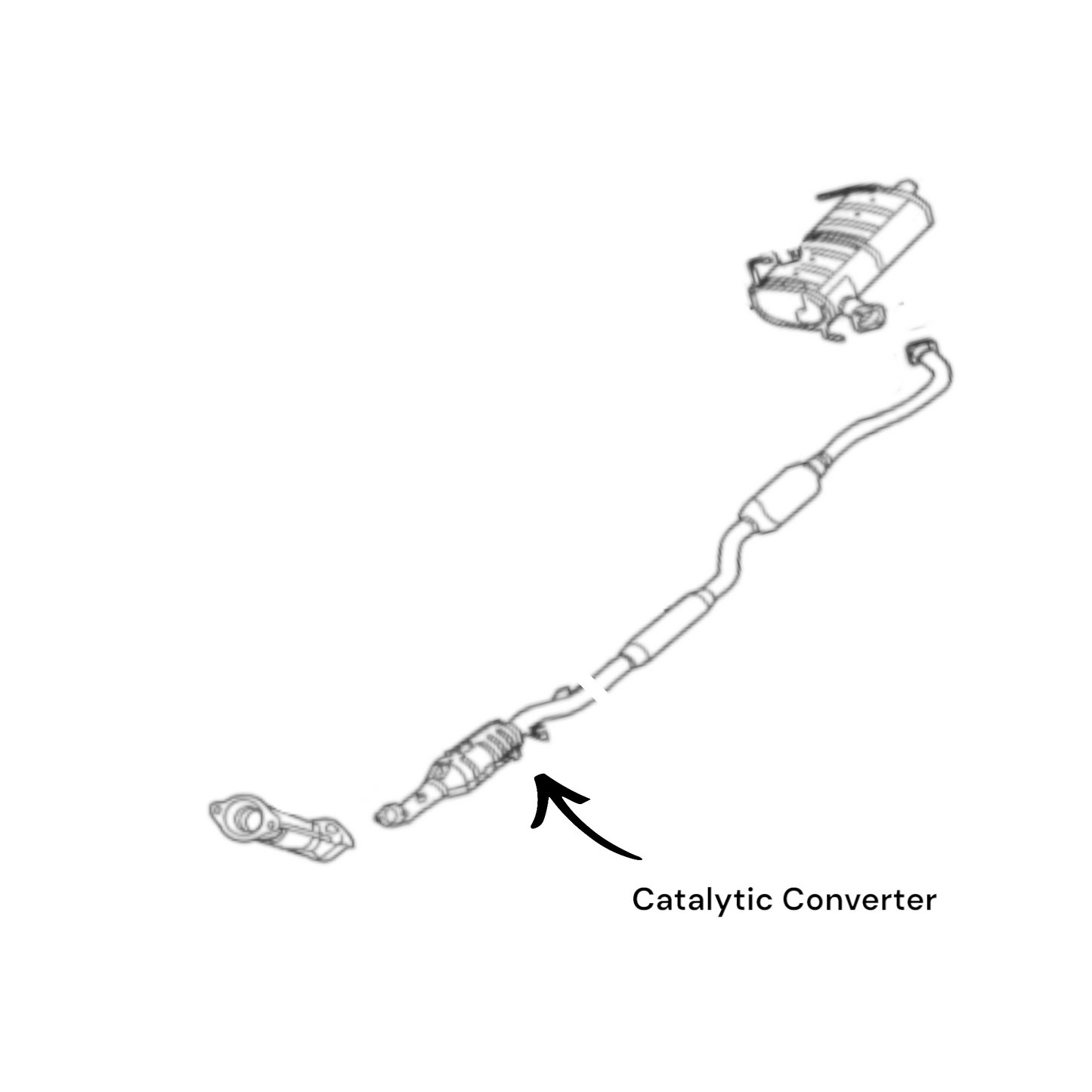 Mitsubishi Outlander 2.4L (2008, 2009) V4 A.W.D Catalytic Converter