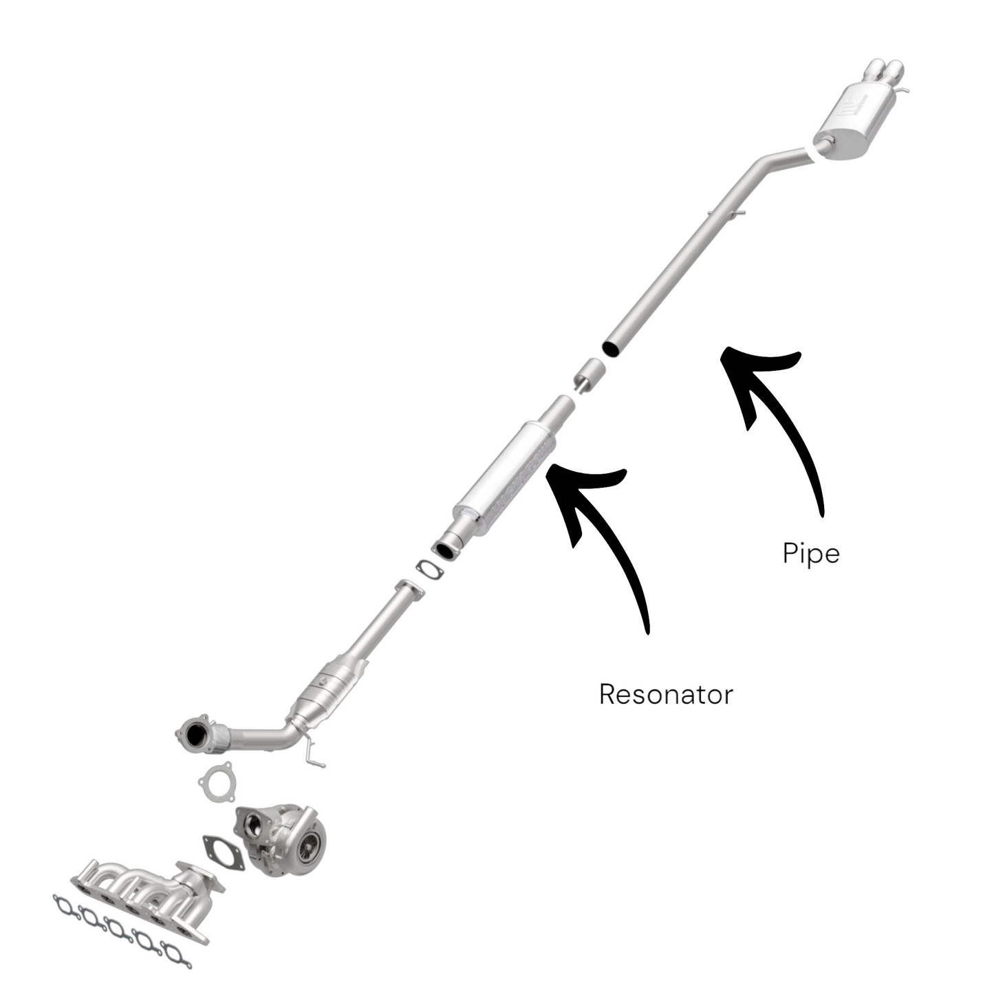 Volvo XC90 2.5L 2003-2006 (FWD) Resonator With Pipe