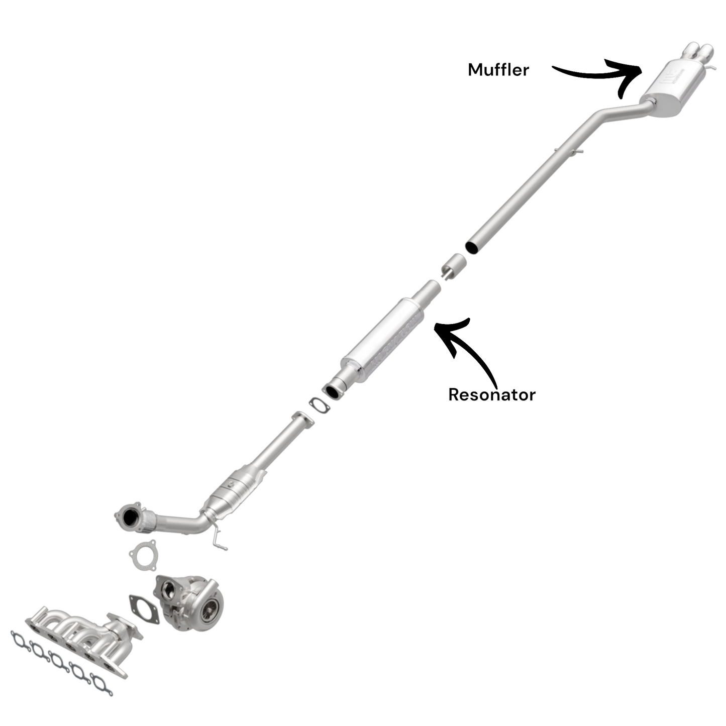 Résonateur et silencieux pour Volvo XC90 2.9L (2003-2005) (Turbo)